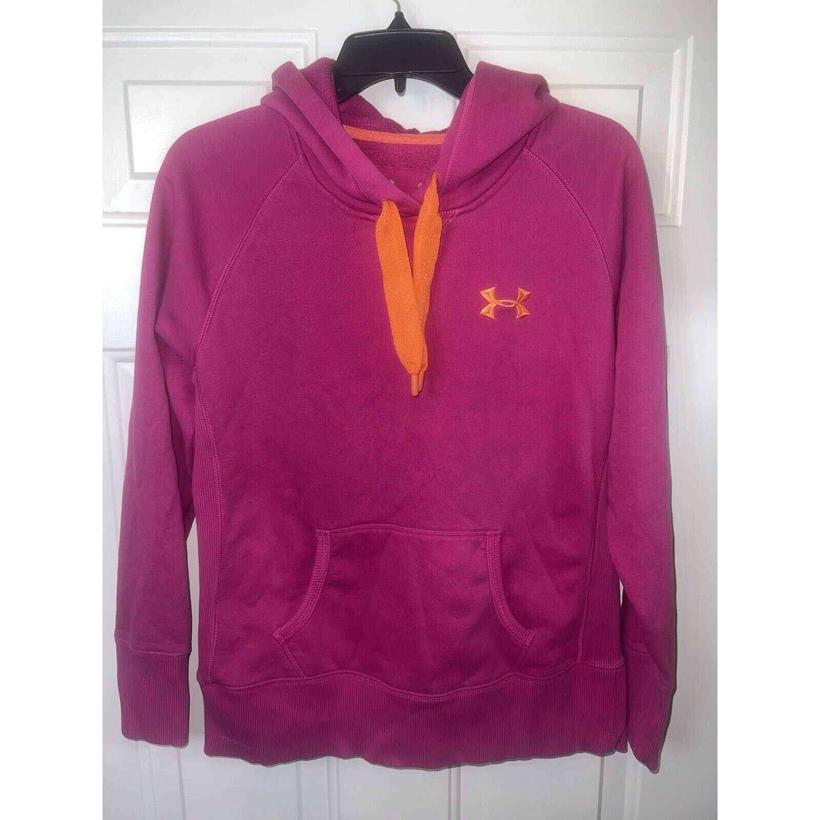Under Armour Under Armor Hooded Sweatshirt Womens Small Pink Orange Shirt Size S / US 4 / IT 40 - 2 Thumbnail