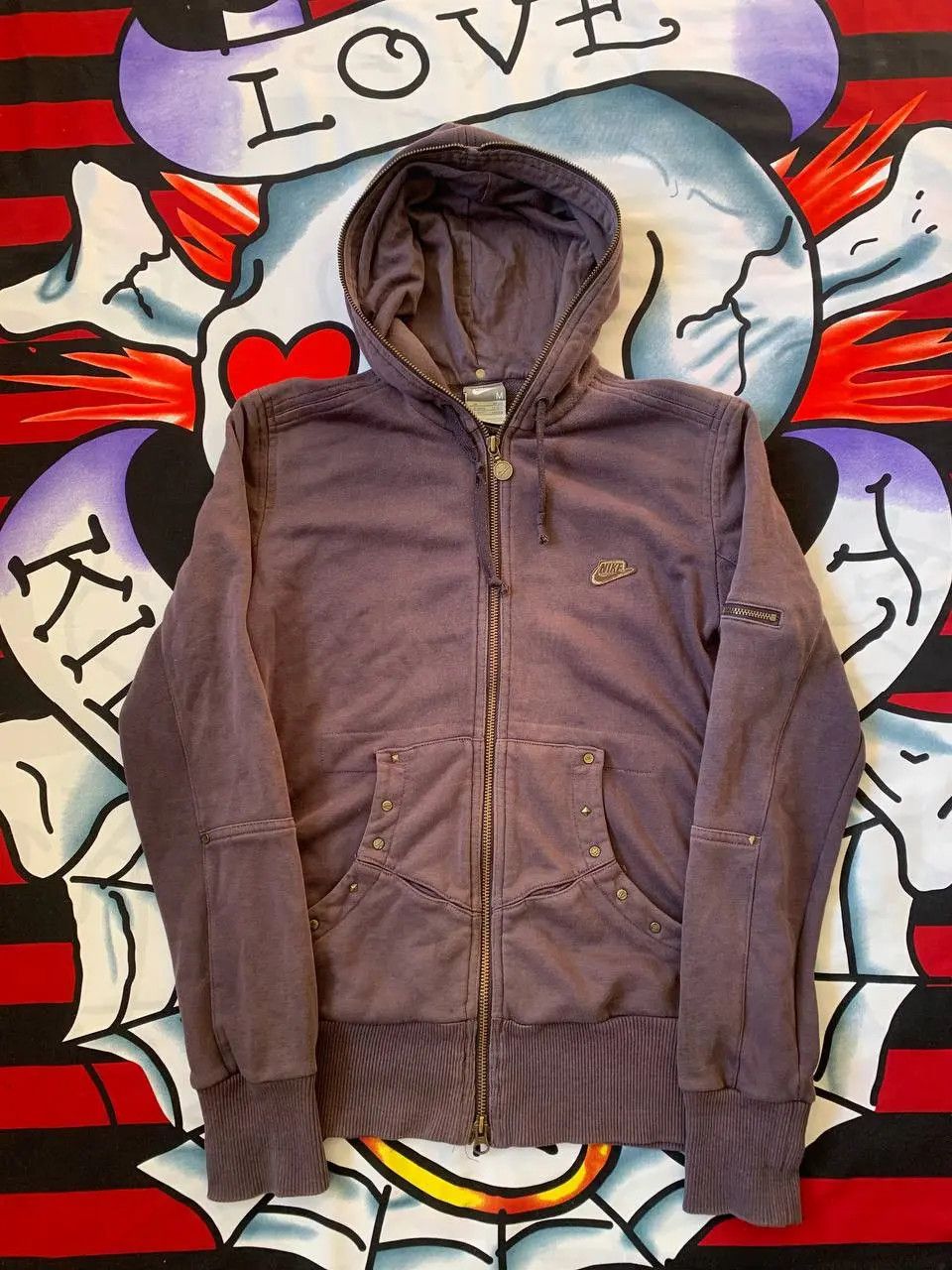 Nike Vintage Nike Y2K full zip hoodie in purple Size M Size M / US 6-8 / IT 42-44 - 1 Thumbnail