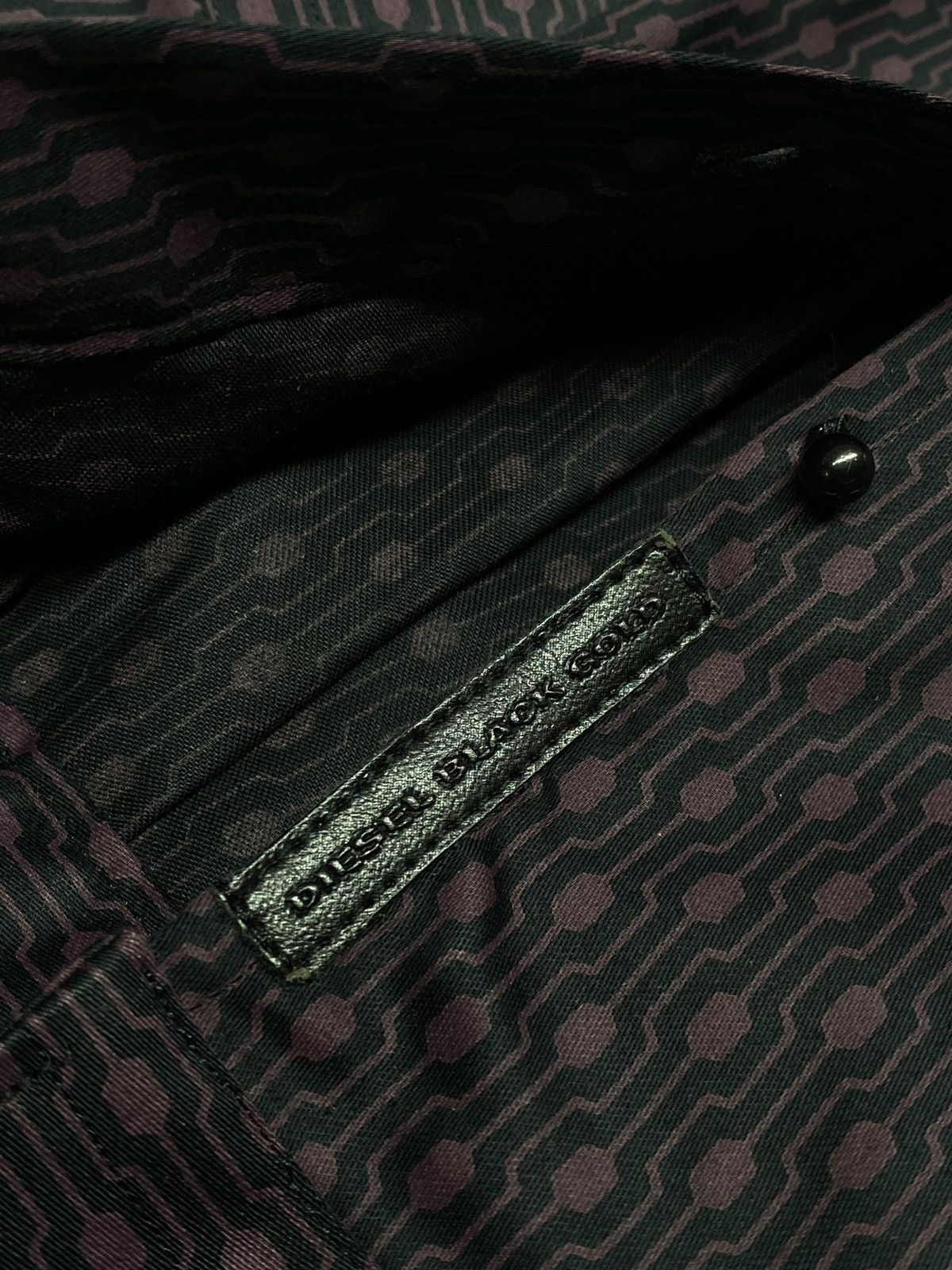 Diesel 🔥 DIESEL BLACK GOLD TECH PATTERN SHIRT Y2K MINIMAL LUXE Size US L / EU 52-54 / 3 - 16 Thumbnail