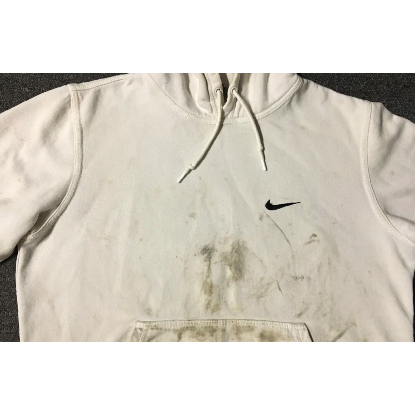 Nike VINTAGE Nike Swoosh Thrashed Faded Distressed Hoodie M White Mens Medium 90s Grunge Skate Fashion Retro USA Logo Size US M / EU 48-50 / 2 - 3 Thumbnail