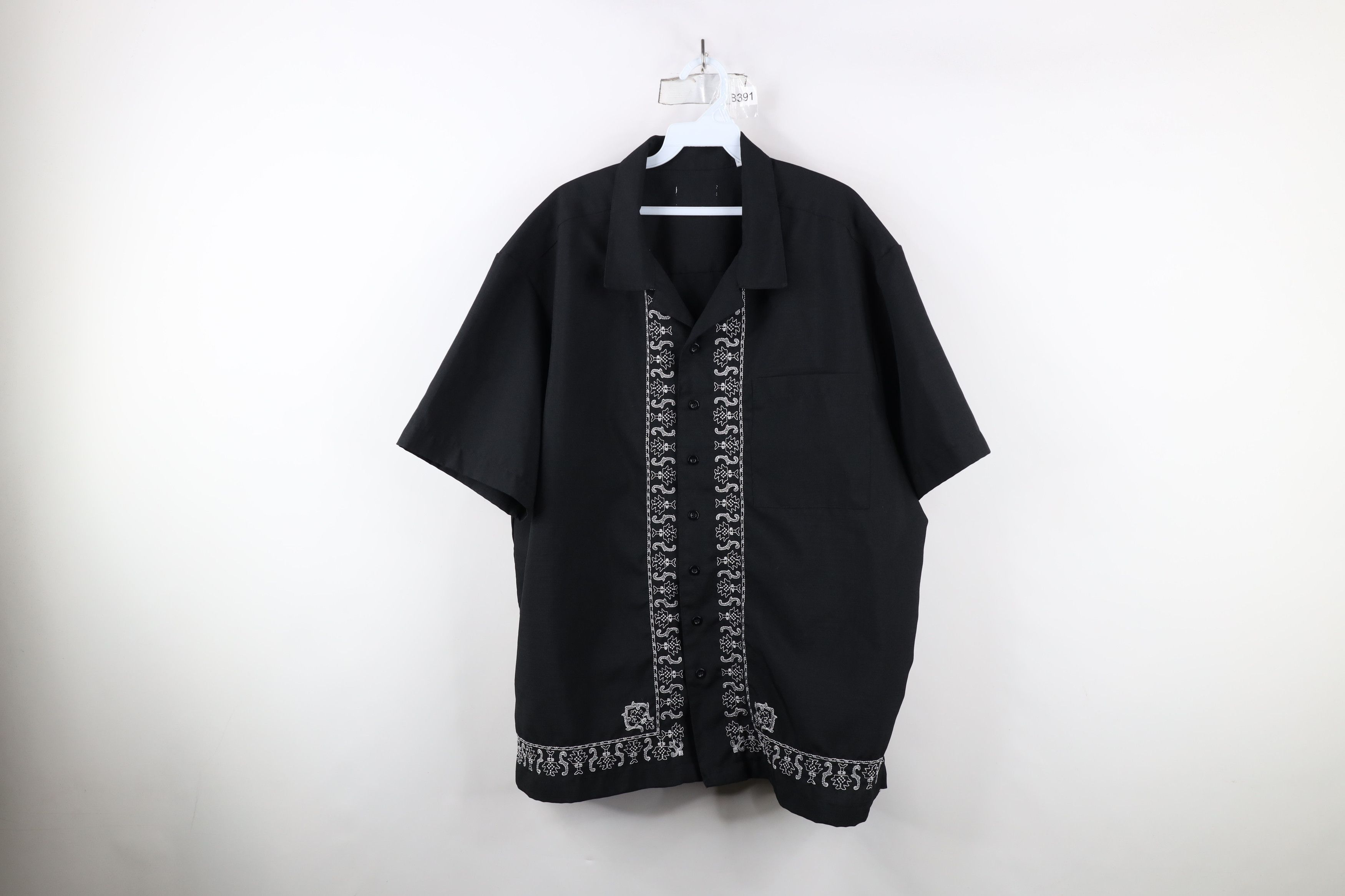 Vintage Vintage 90s Rockabilly Embroidered Short Sleeve Button Shirt Size US XXL / EU 58 / 5 - 1 Thumbnail