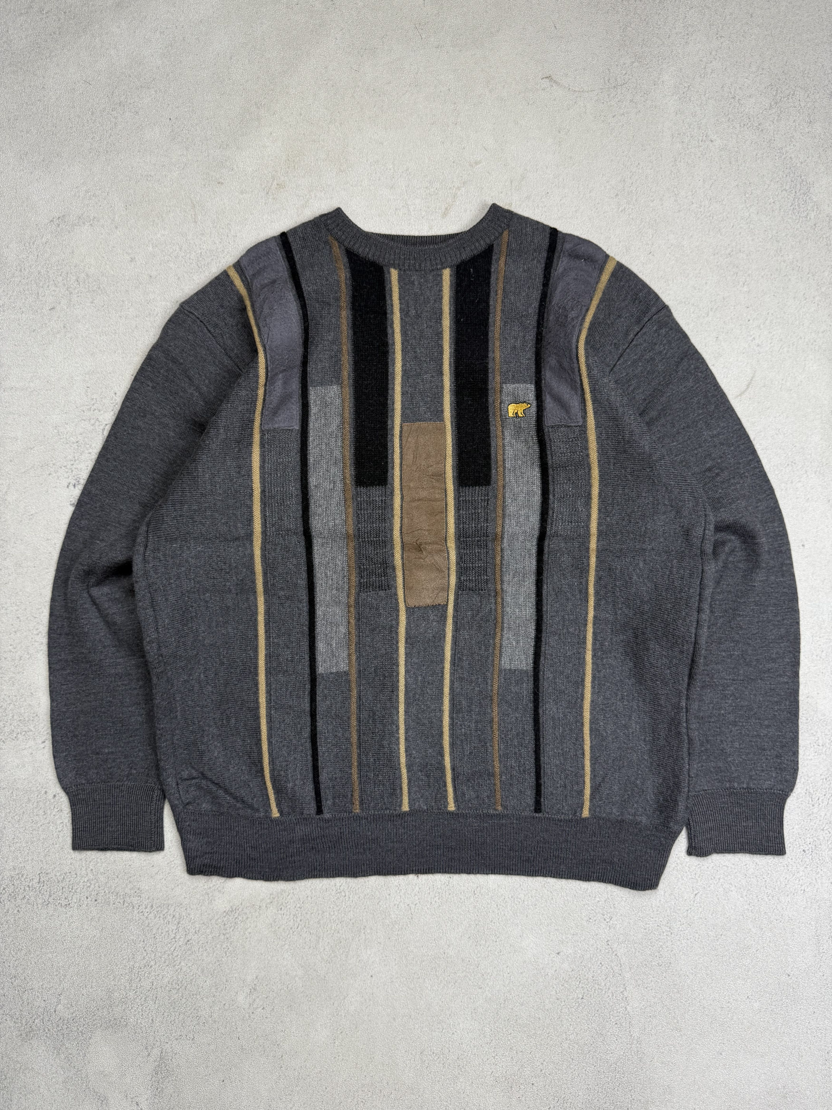 Vintage Vintage Jack Nicklaus Geometric Stripe Knit Sweater Size US S / EU 44-46 / 1 - 1 Thumbnail