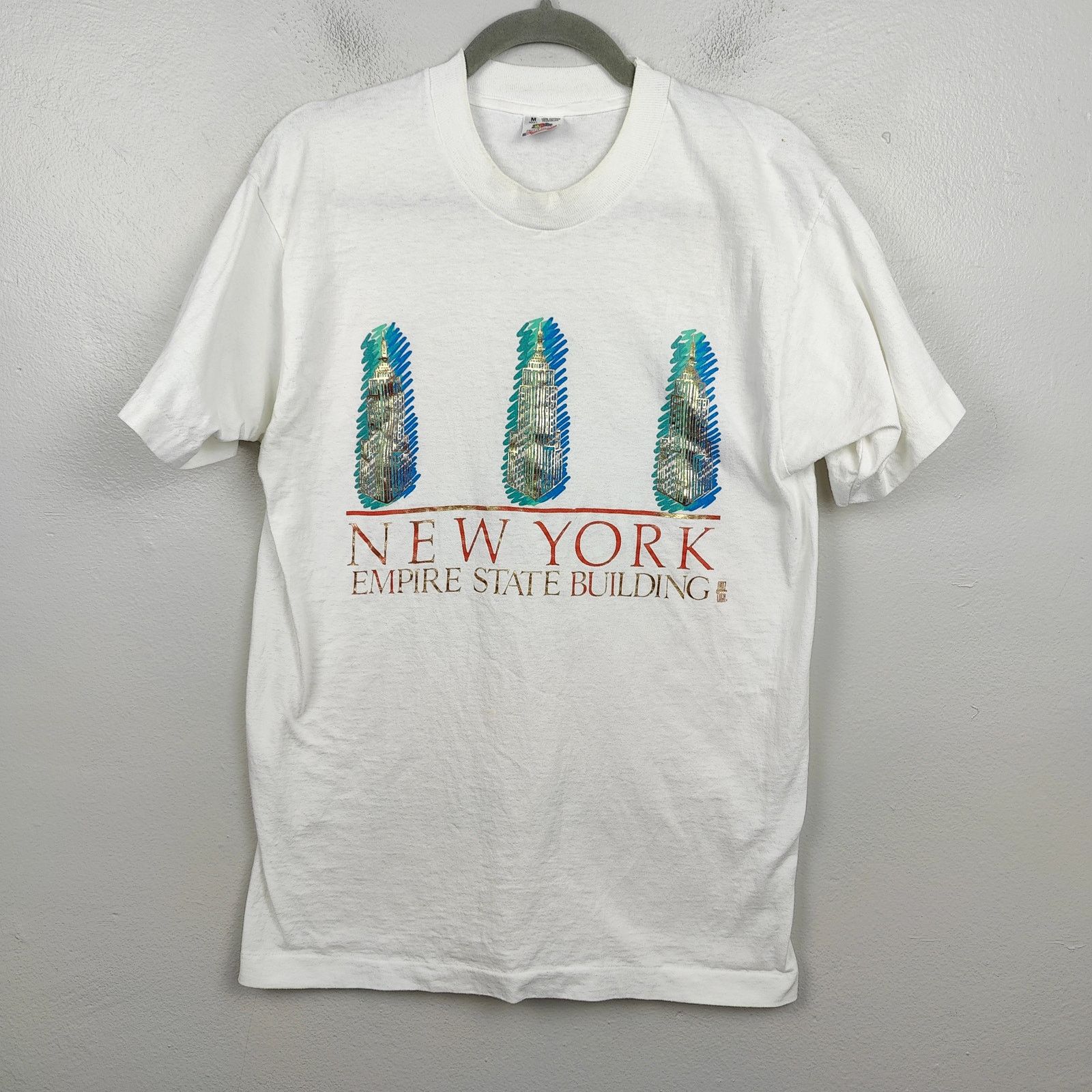 Fruit Of The Loom Vintage New York Empire State Building T-Shirt Size Medium Size US M / EU 48-50 / 2 - 1 Thumbnail