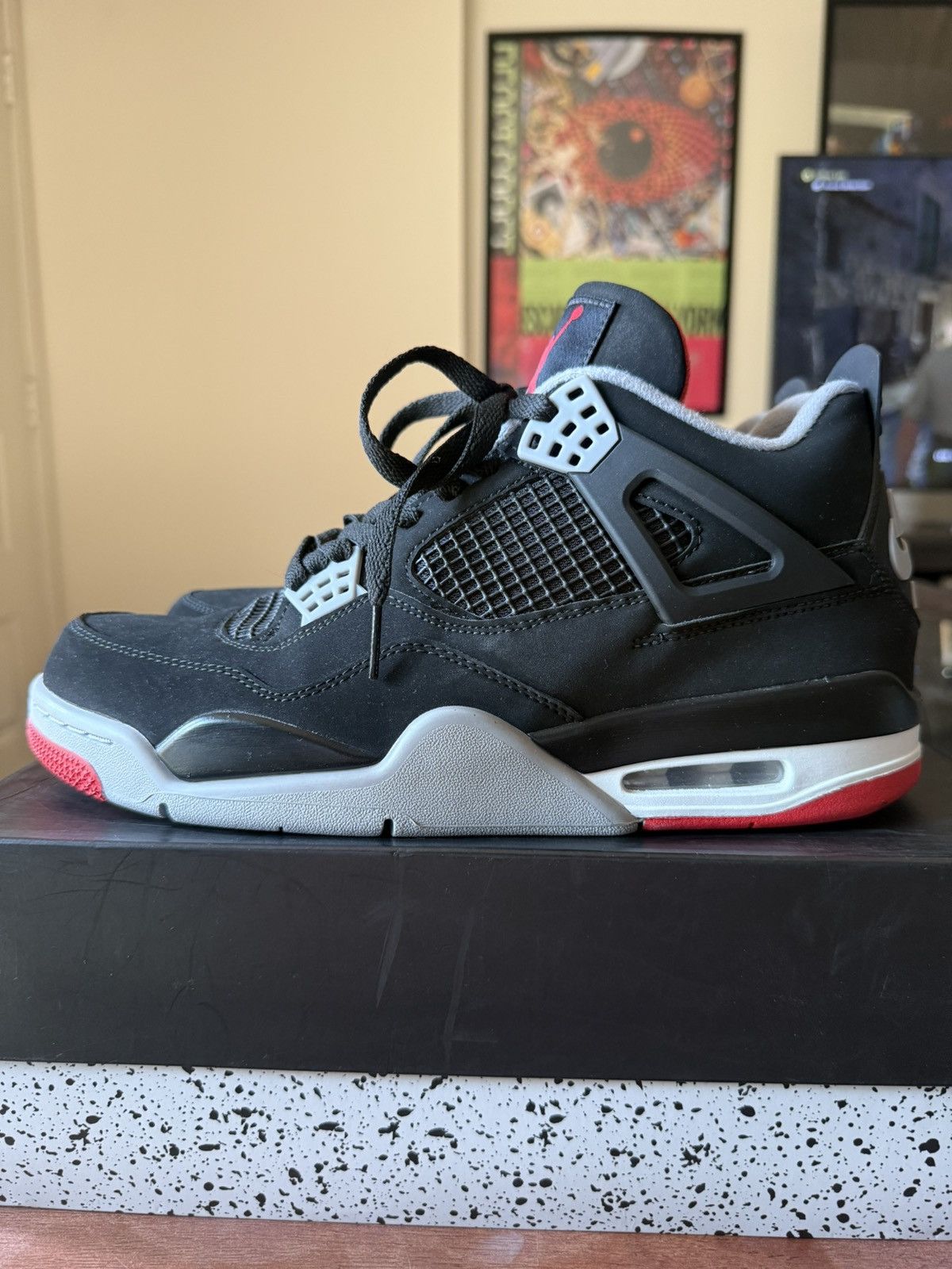 Jordan Brand Air Jordan 4 Retro OG 'Bred' 2019 Size US 10 / EU 43 - 4 Thumbnail