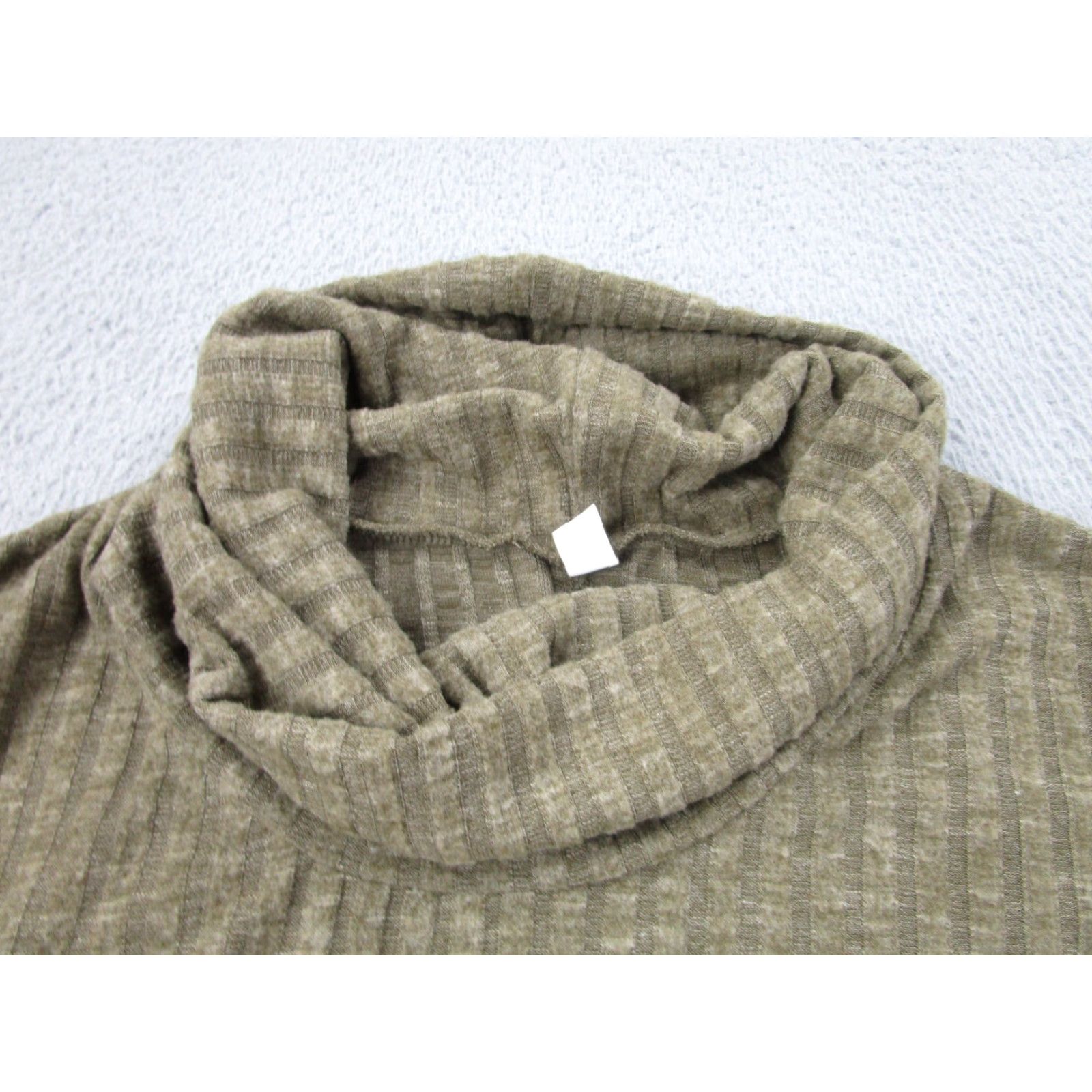 Vintage BP Sweater Womens XL Green Ribbed Knit Cowl Neck Pullover quiet luxury old money Size XL / US 12-14 / IT 48-50 - 5 Thumbnail