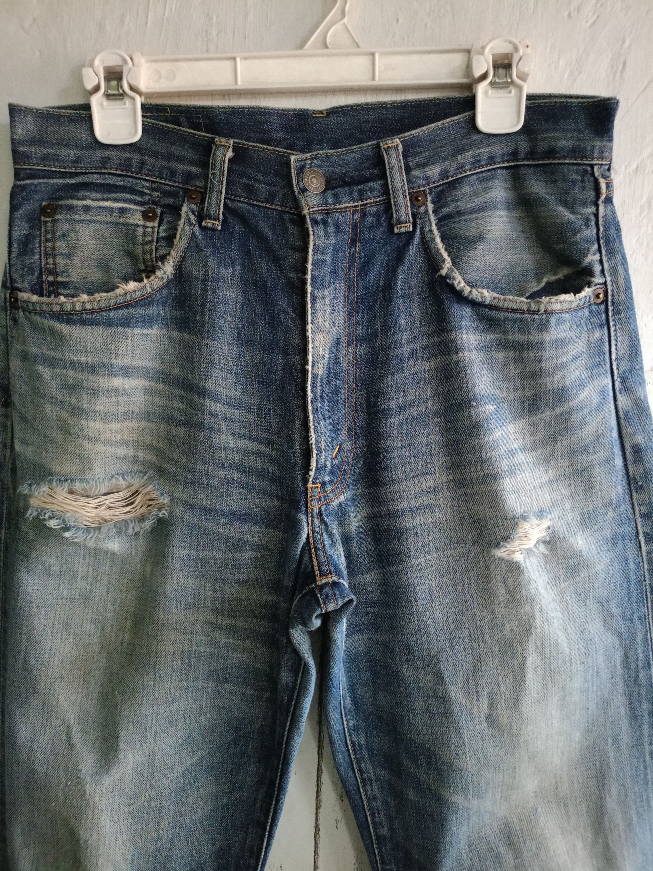 Levi's Vintage Clothing Vintage Levi's 502 Selvedge Distressed Denim Pants Size US 32 / EU 48 - 2 Thumbnail