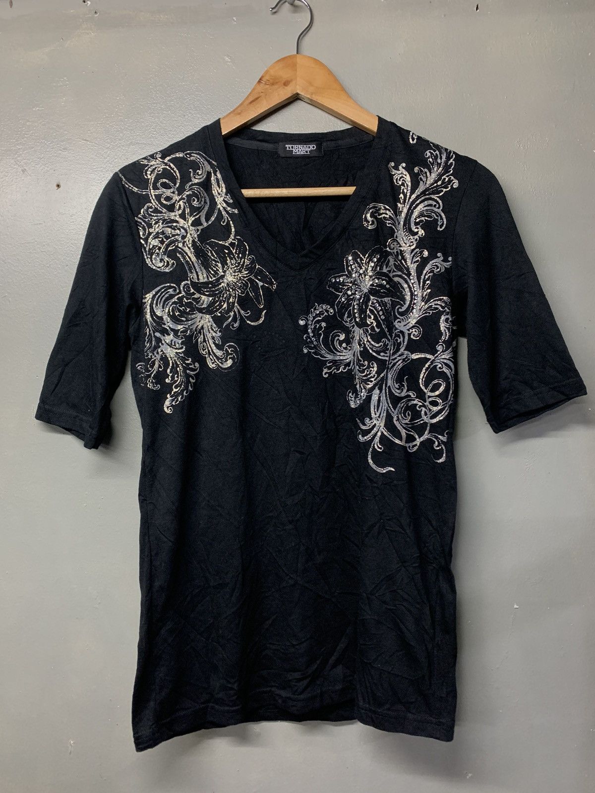 Tornado Mart Tornado mart tribal logo with rhinestone shirt | Grailed