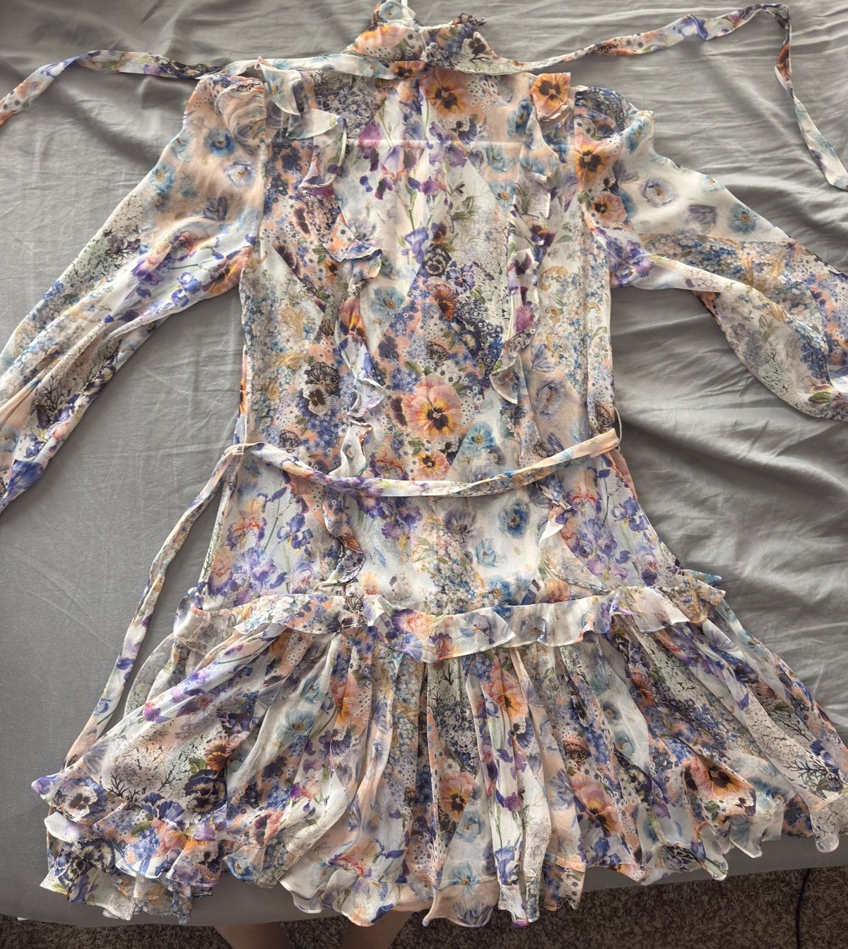 Zimmermann Zimmermann Tama Ruffle Mini Dress – Size 1 Size S / US 4 / IT 40 - 2 Thumbnail