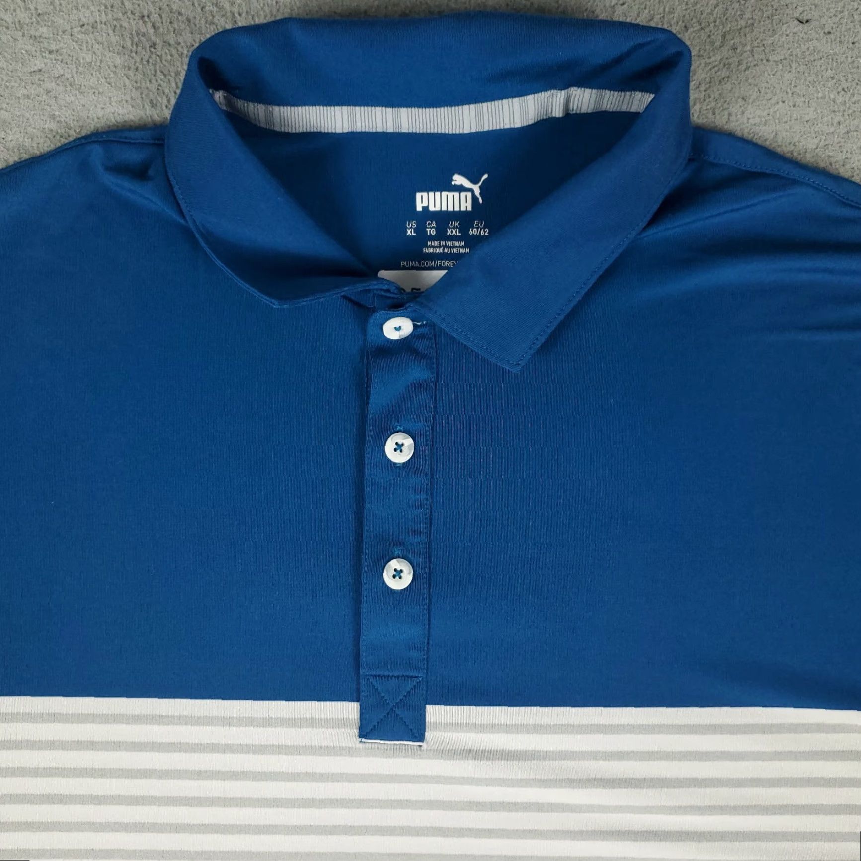 Puma Puma Polo Shirt Mens XL Blue Striped Golf Casual Short Sleeve Polo Shirt Mens XL Blue Striped Golf Casual Short Sleeve Size US XL / EU 56 / 4 - 2 Thumbnail