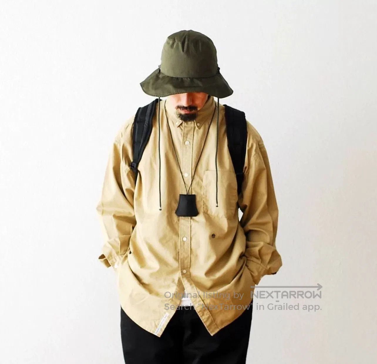 Nanamica nanamica button down wind shirt in khaki. Size US S / EU 44-46 / 1 - 6 Thumbnail