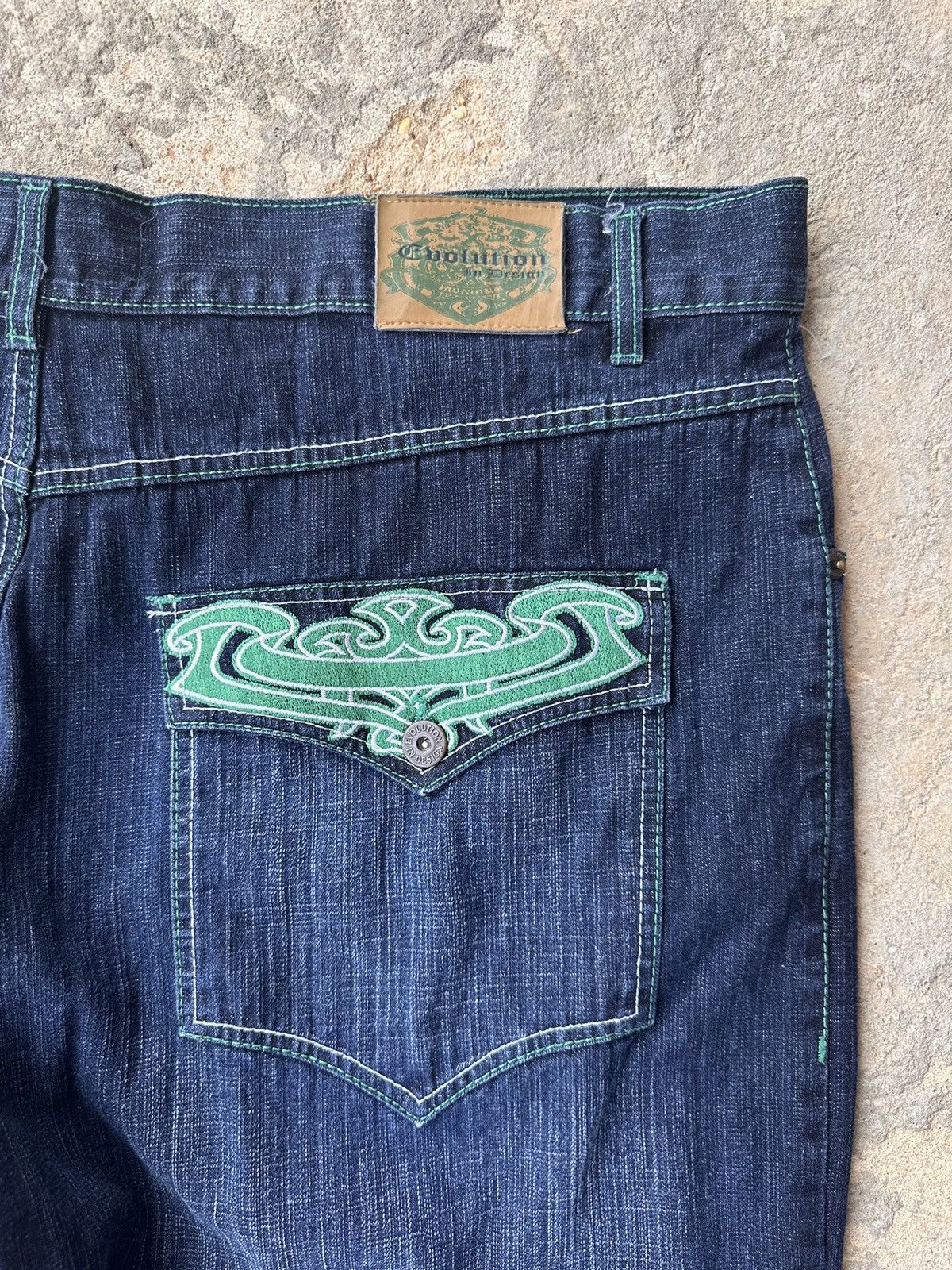 Affliction × Vintage Y2K Affliction Style Denim Jeans Size US 44 / EU 60 - 2 Thumbnail