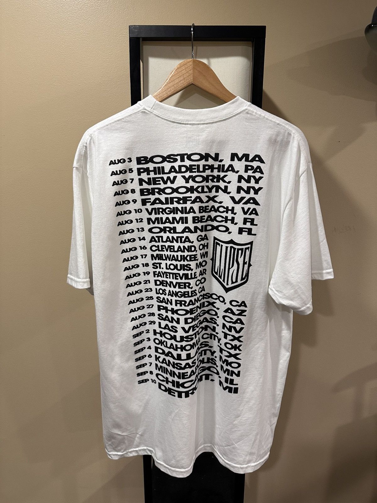 Rap Tees Clipse “Let God Sort Em Out” Tour Dates White Rap Tee Size US XL / EU 56 / 4 - 2 Thumbnail