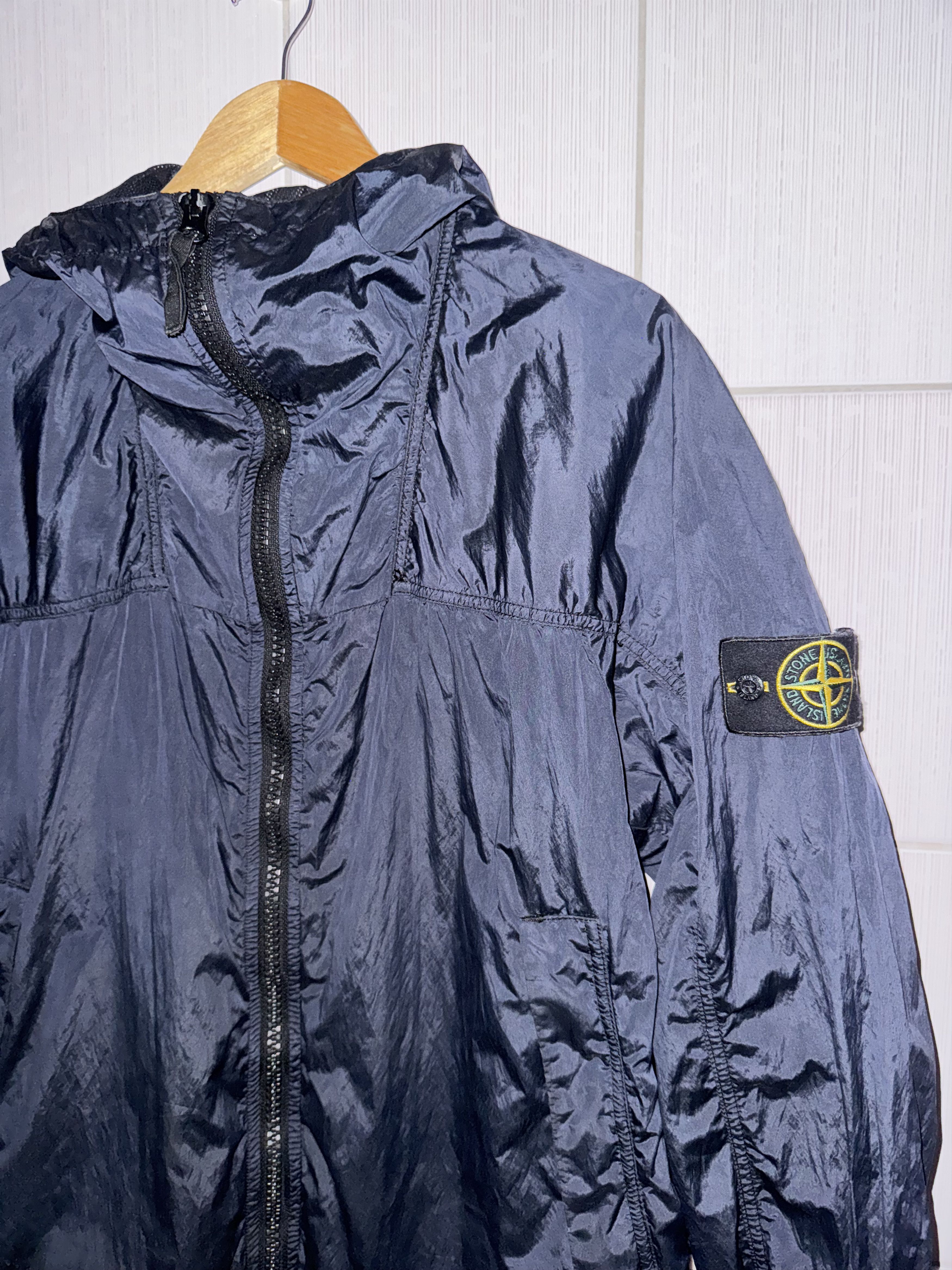 Stone Island Stone Island Black Navy Nylon Metal Watro Shimmer Jacket Size US XL / EU 56 / 4 - 2 Thumbnail