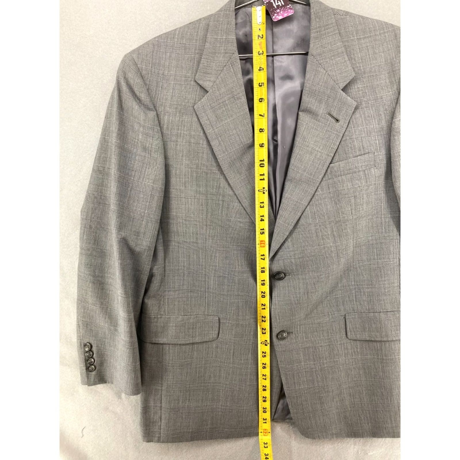Hart Schaffner Marx Hart Schaffner Marx Jacket Mens Houndstooth Sport Coat Size 42 Gray Wool Plaid Size US XS / EU 42 / 0 - 3 Thumbnail