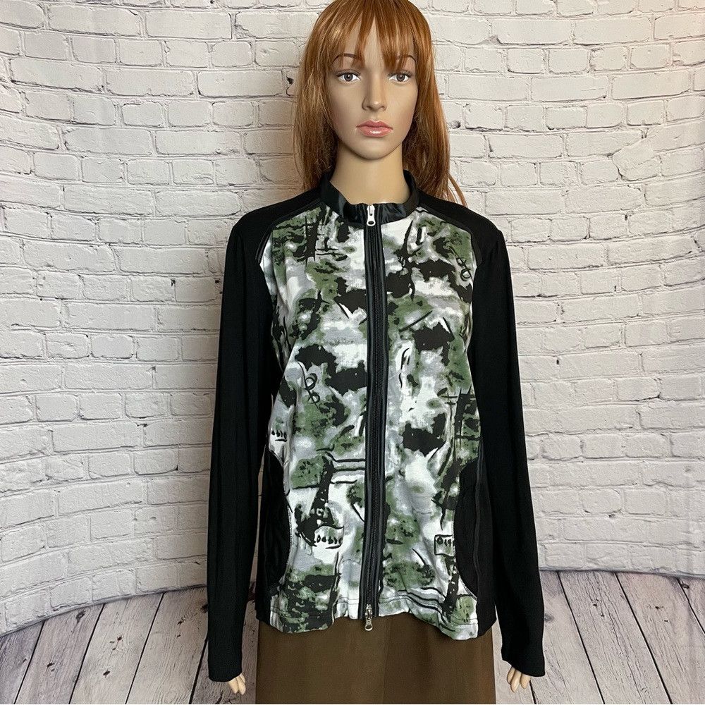 Other Mystery New York Zip Rayon Jacket Size XL Size XL / US 12-14 / IT 48-50 - 1 Thumbnail