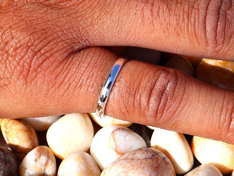 Handmade Plain Band Ring, 925 Silver Ring, Handmade Unisex Band, Gift Size ONE SIZE - 7 Thumbnail