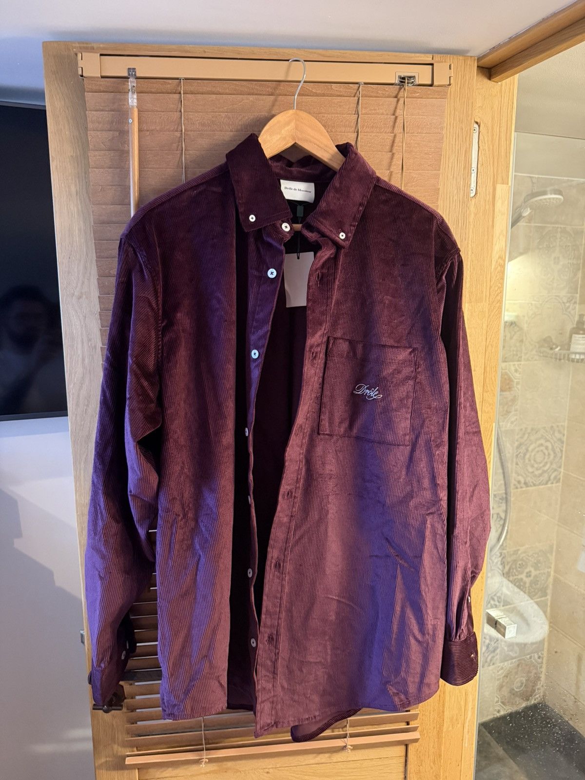 Drole De Monsieur Velour corduroy pearl button down Size US M / EU 48-50 / 2 - 1 Thumbnail