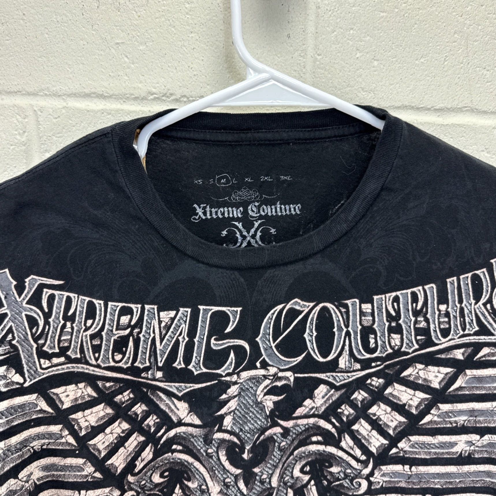Affliction Affliction The Natural Xtreme Couture T Shirt M Black Logo Graphic Print Men Regular Size Medium Vintage No N/A Size US M / EU 48-50 / 2 - 4 Thumbnail