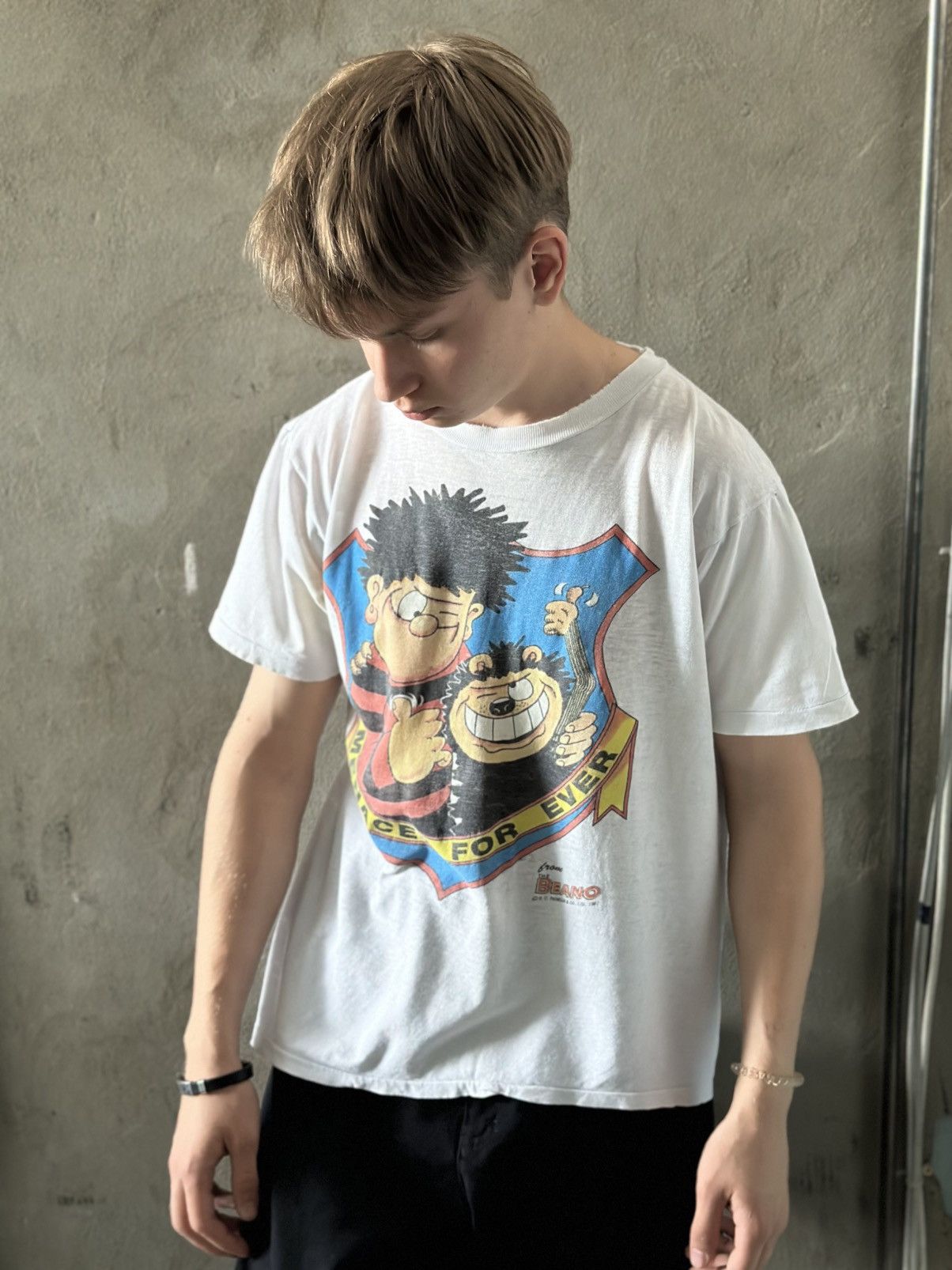 Cartoon Network × Japanese Brand Vintage Menaces For Ever From The Beano 1987 Single Stitch Size US M / EU 48-50 / 2 - 1 Thumbnail
