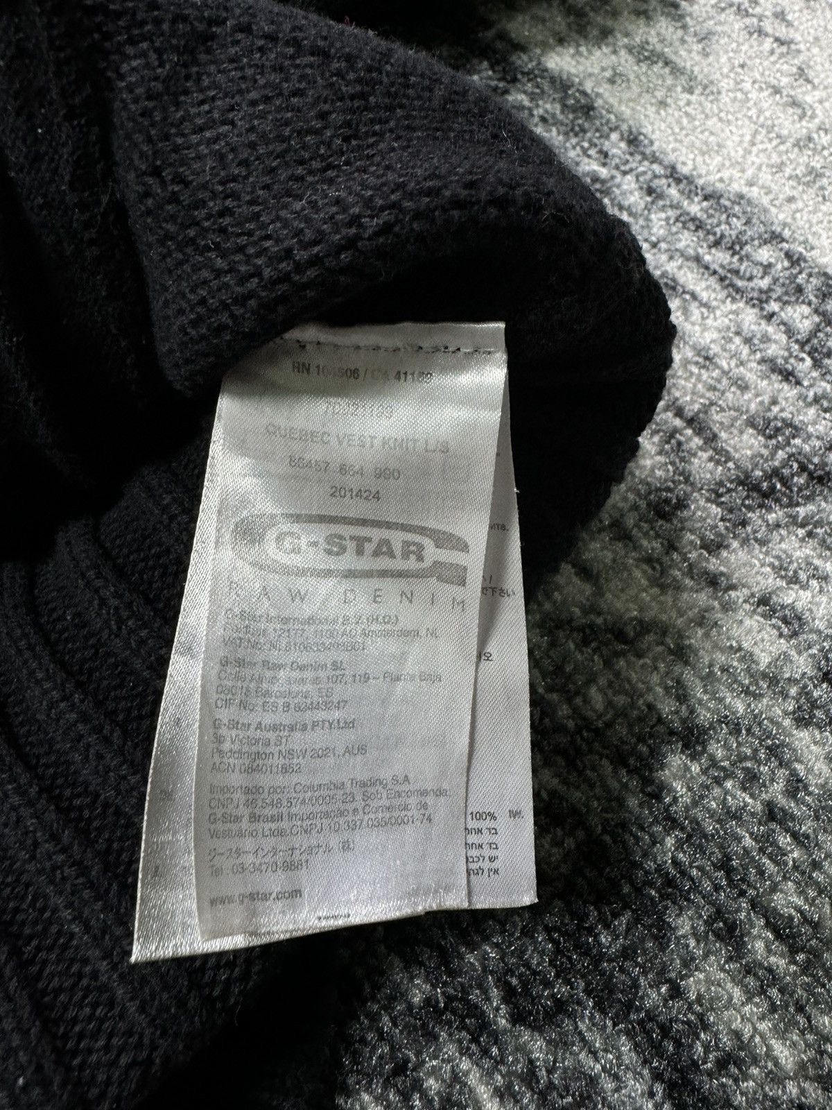 G-Star × Vintage Vintage Gstar Sweater Zip Up Raw Denim Quebec Vest Knit Y2K Size M / US 6-8 / IT 42-44 - 8 Thumbnail