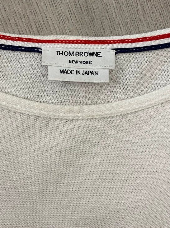 Thom Browne Thom browne White striped women's short-sleeved T-shirt 250 Size S / US 4 / IT 40 - 6 Thumbnail