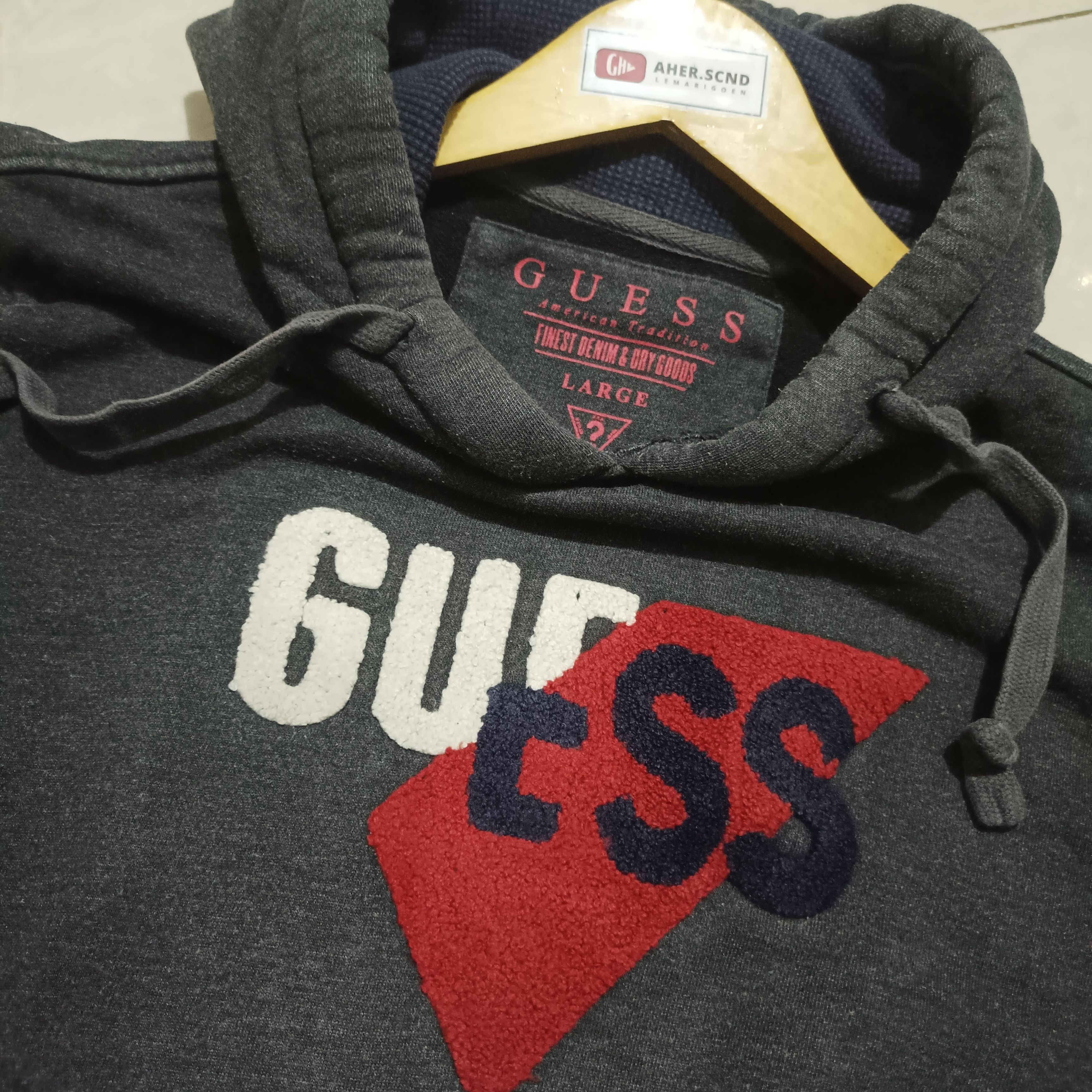 Guess Guess American Traditional Finest Denim Hoodies Size US L / EU 52-54 / 3 - 4 Thumbnail
