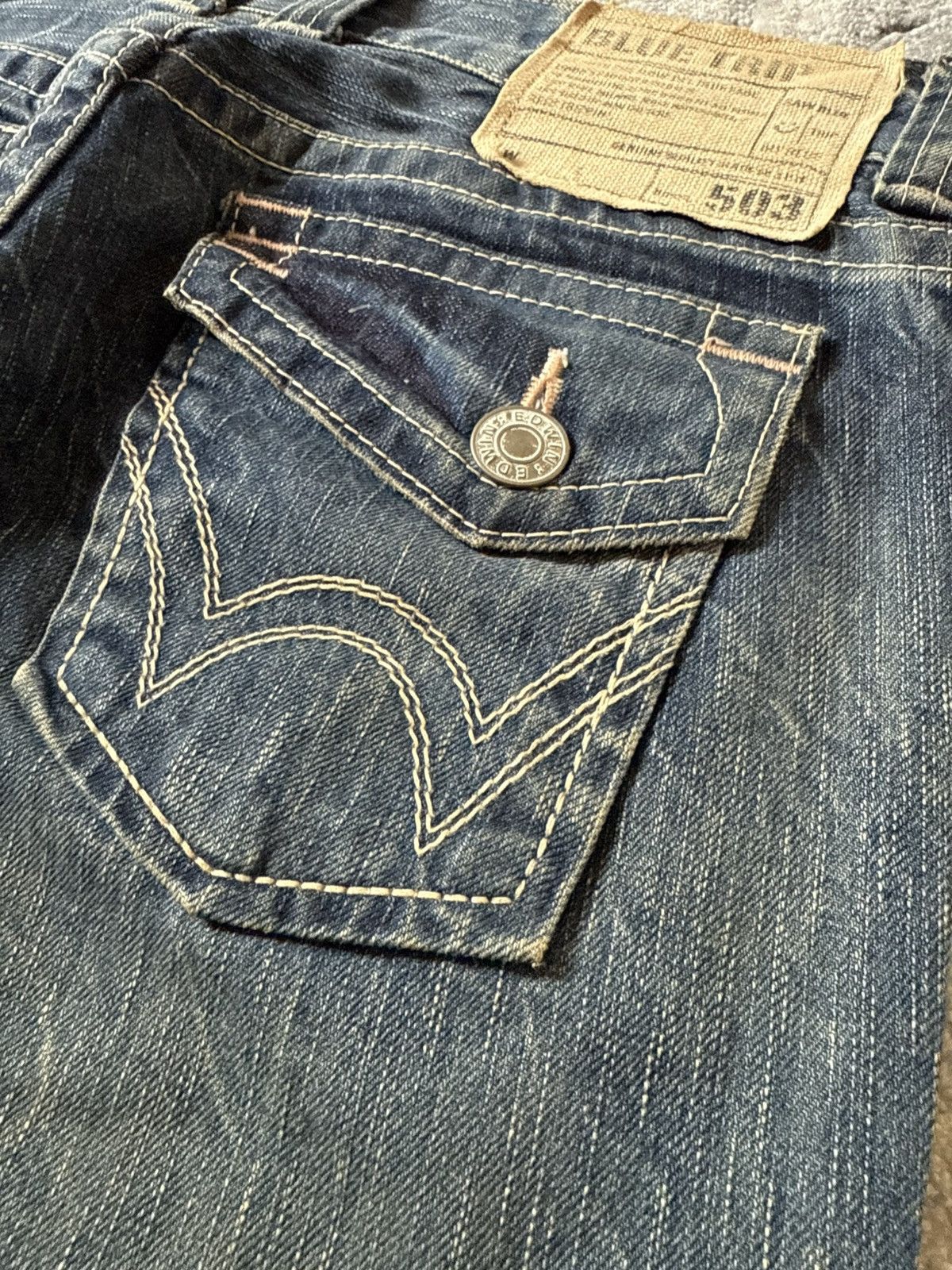 Edwin Edwin 503 Blue Trip Medium Wash Flared Jeans Size US 29 - 17 Thumbnail