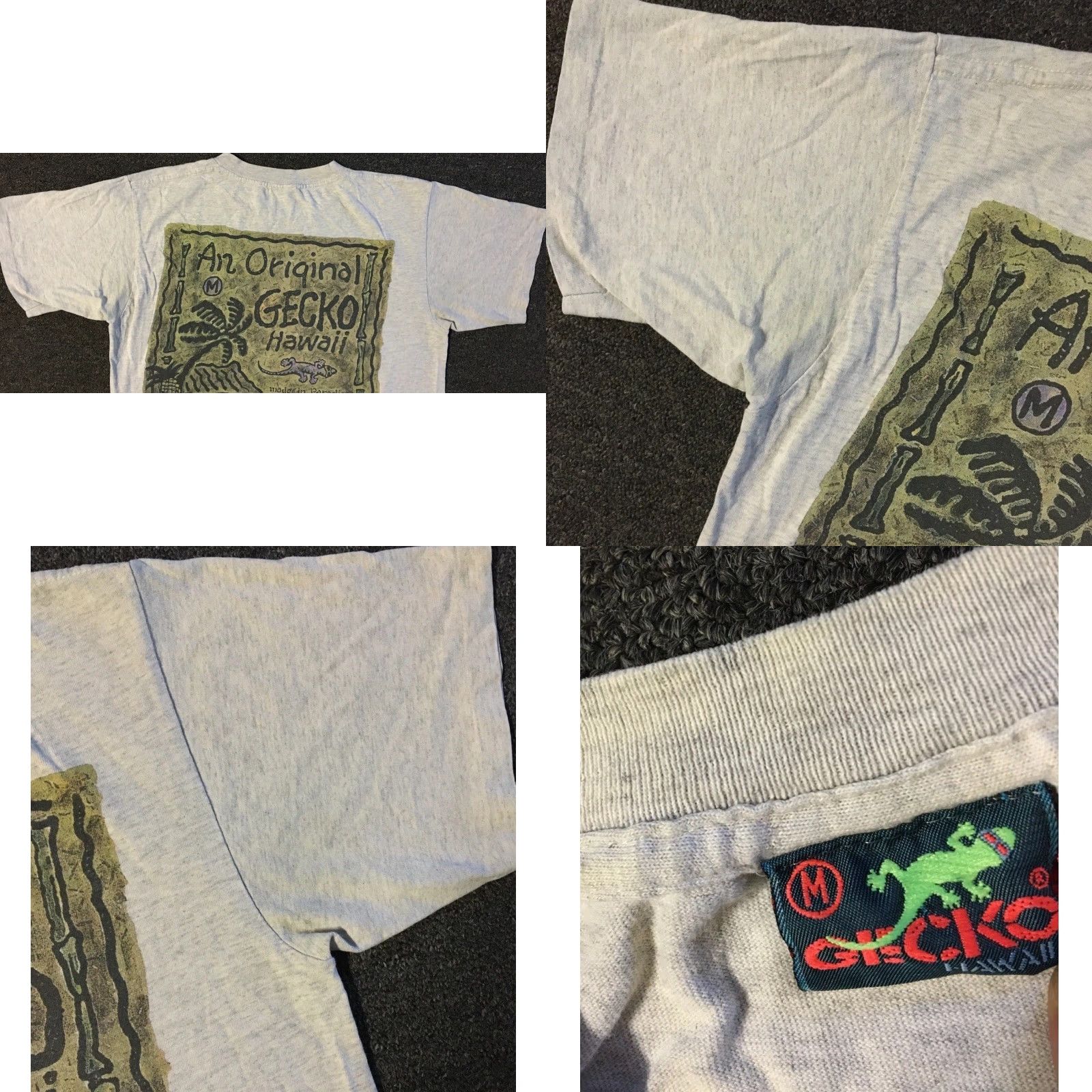 Quiksilver VINTAGE Gecko Hawaii Faded Shirt S USA Surf Beach Skate Grunge Quiksilver OP TC Mens S Gray 90s Hawaii Gecko Grunge Surf Beach Skate USA Size US S / EU 44-46 / 1 - 9 Thumbnail