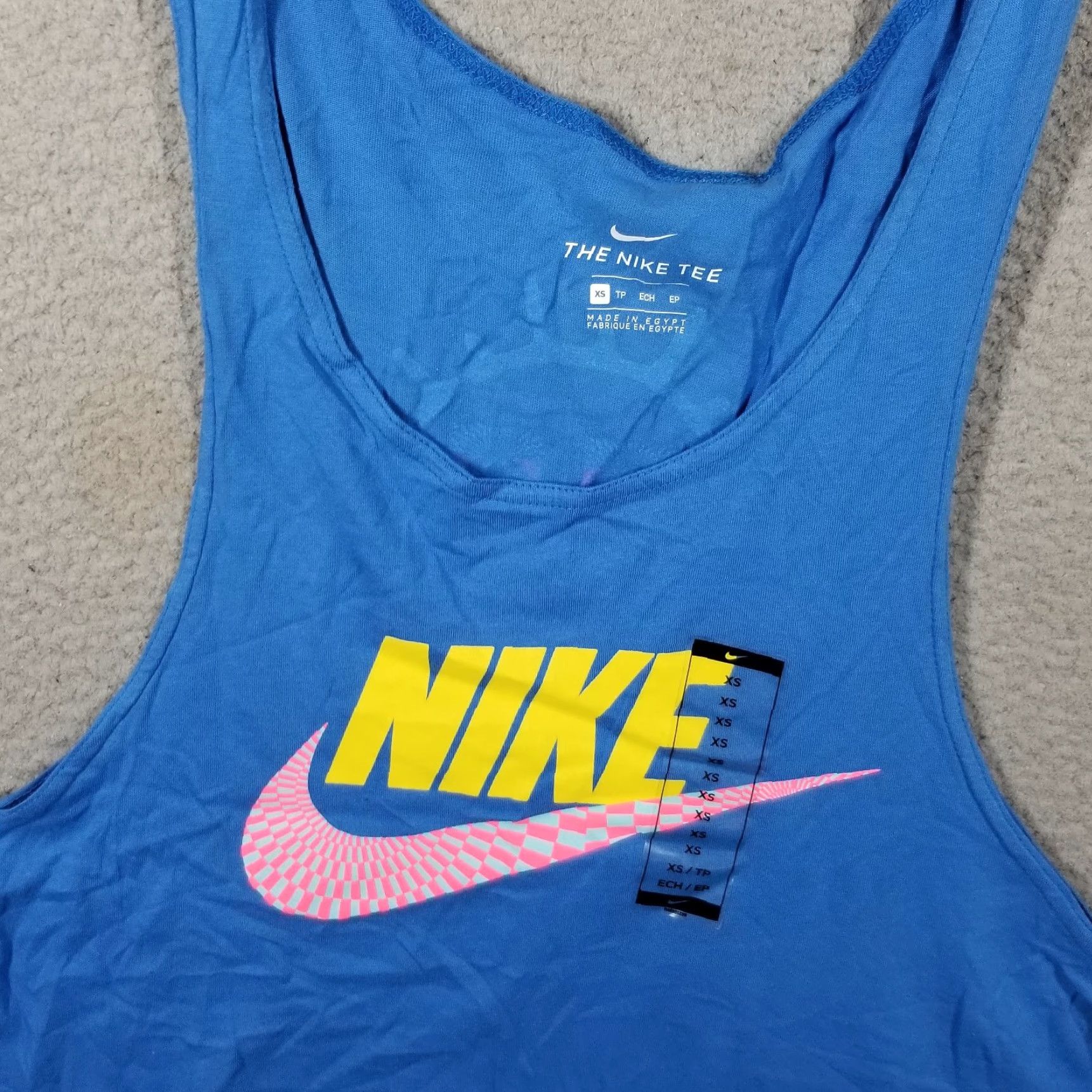 Nike Nike Sportswear Festival Tank Shirt Mens XS Blue/Multicolor New Size US XS / EU 42 / 0 - 4 Thumbnail