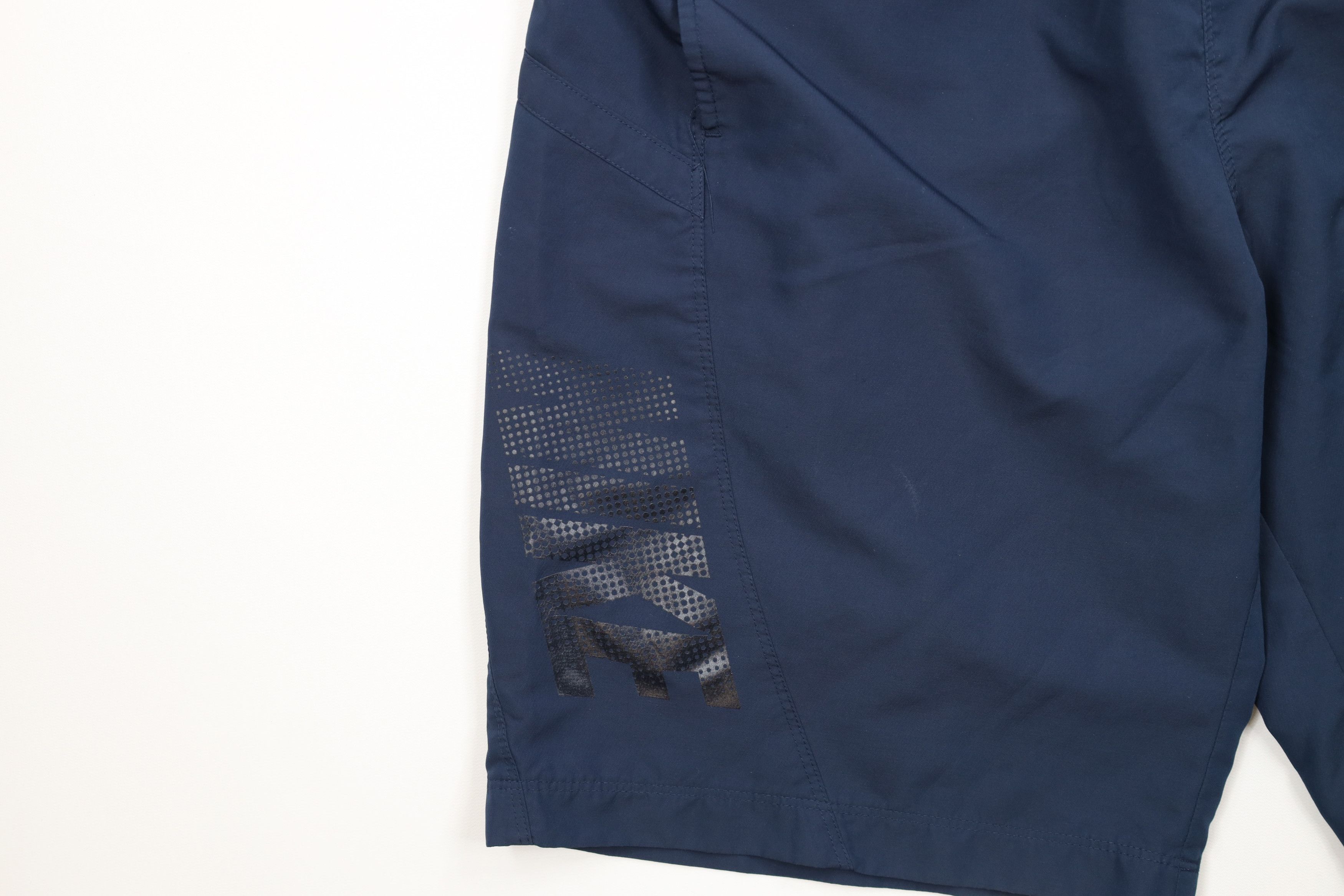 Nike × Vintage Vintage Y2K Nike Block Letter Above Knee Shorts Navy Blue Size US 32 / EU 48 - 5 Thumbnail