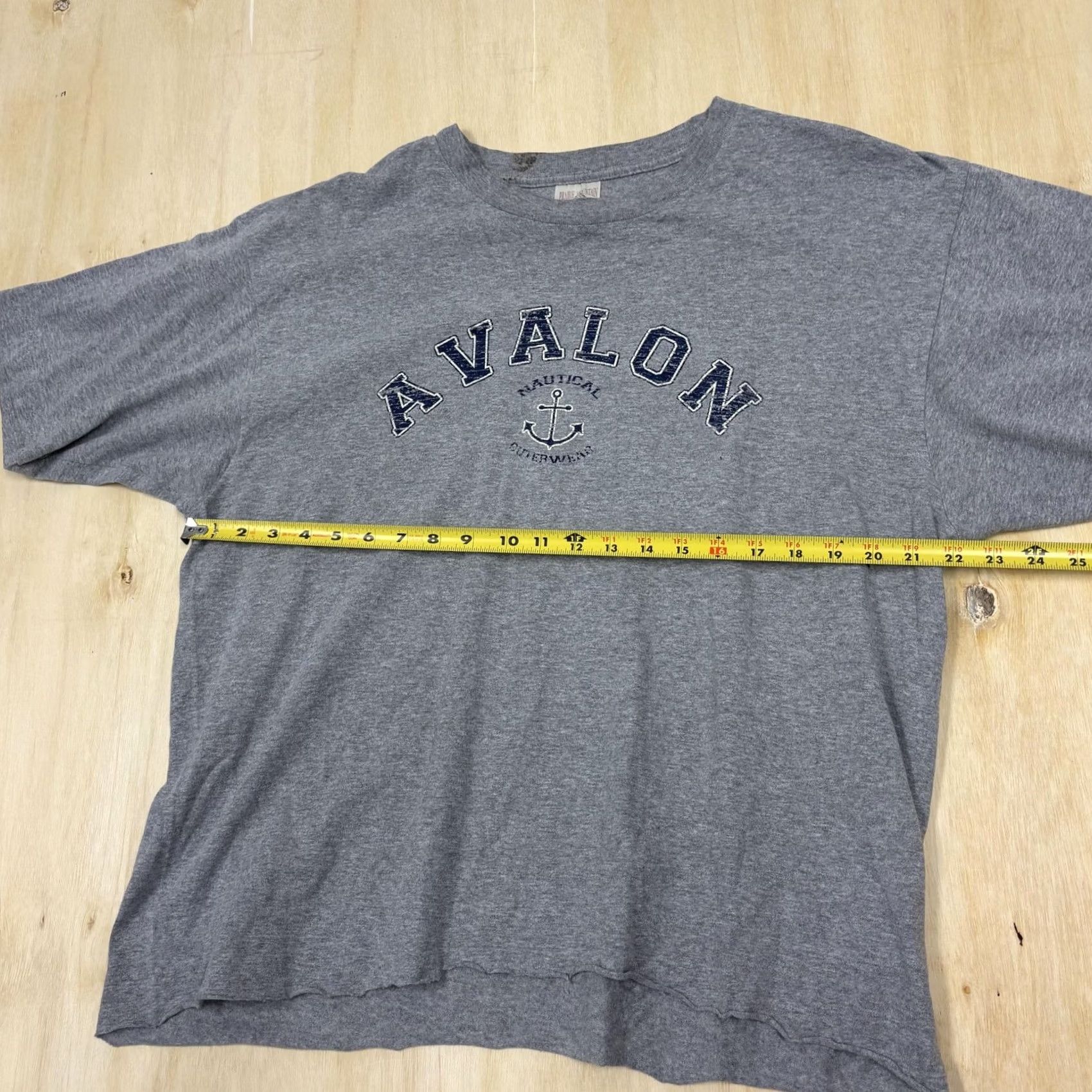 Nautica VINTAGE Prairie Mountain Avalon Shirt Mens XL Gray Nautical Tee T-Shirt USA Size US XL / EU 56 / 4 - 6 Thumbnail
