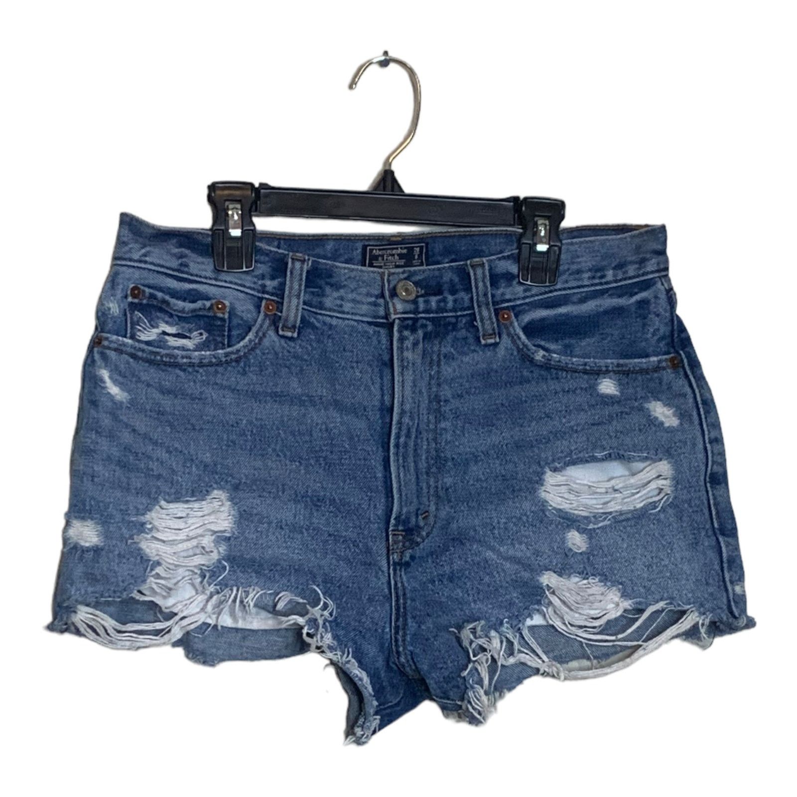 Abercrombie & Fitch Abercrombie & Fitch distressed cut out short shorts size 28 Size 31" - 5 Thumbnail