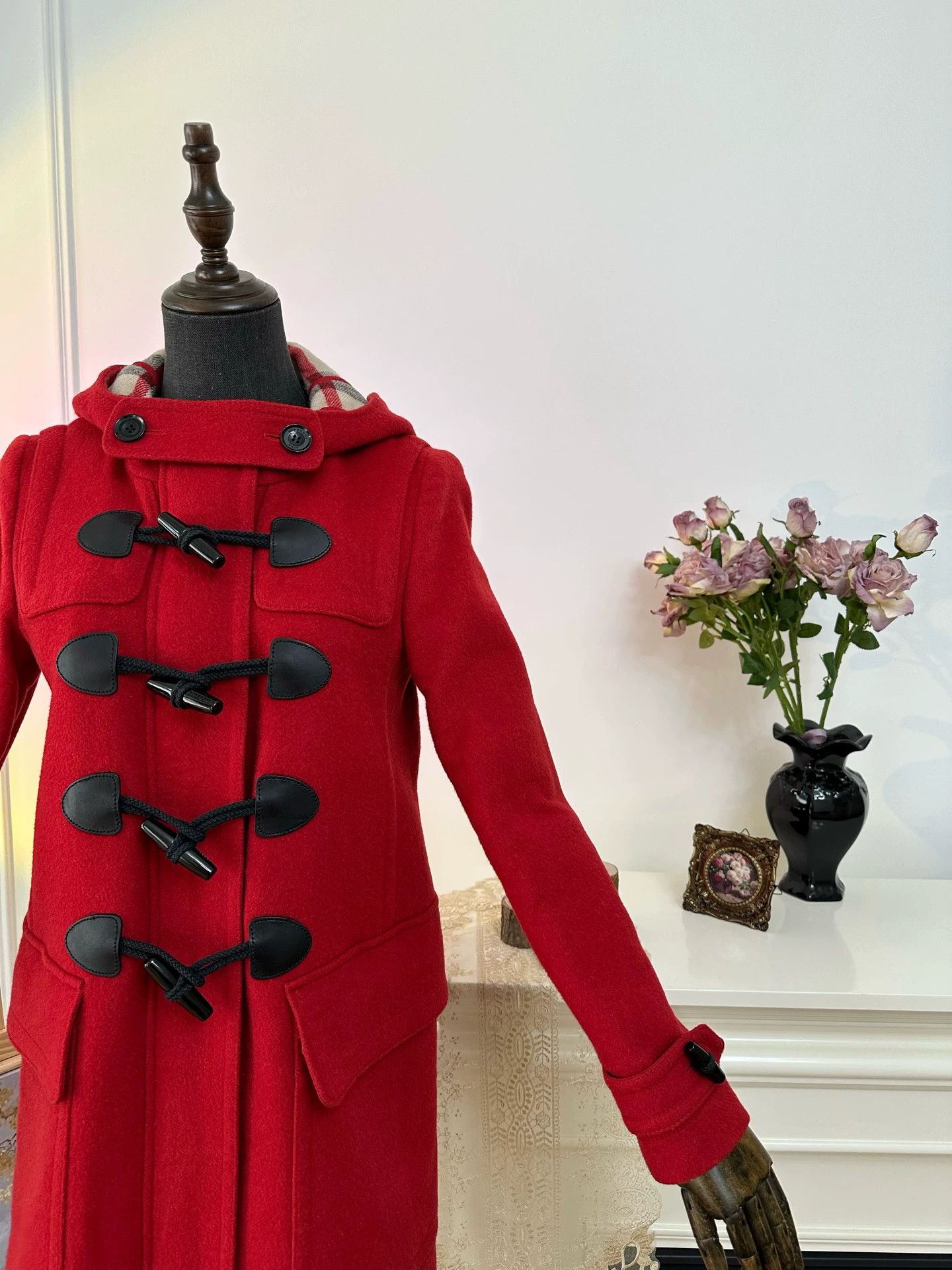 Burberry Burberry plain single-breasted hooded red Wmns UK6 Size M / US 6-8 / IT 42-44 - 5 Thumbnail