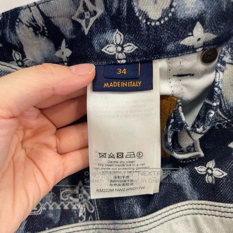 Louis Vuitton LV Denim Shorts Monogram Tie. Size US 34 / EU 50 - 3 Thumbnail