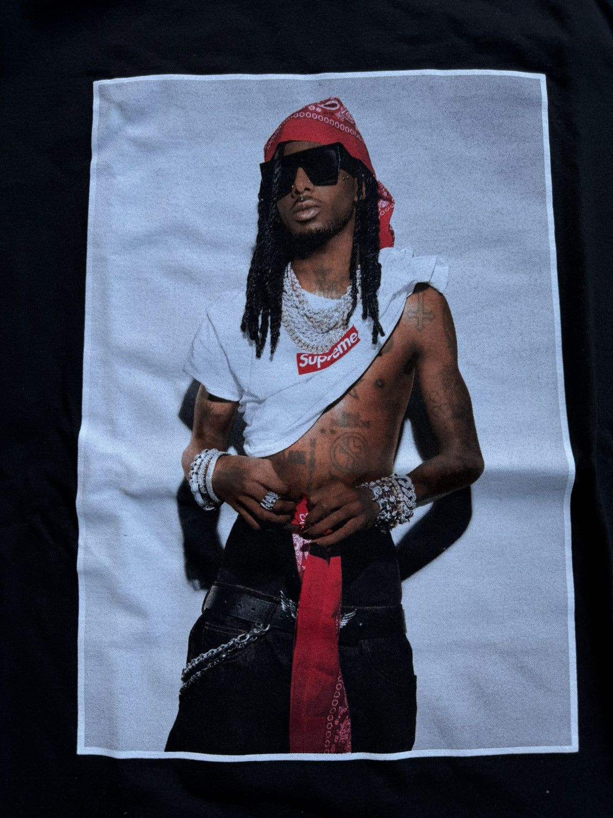 Supreme Supreme Playboy Carti Tee Black Size Medium New Size US M / EU 48-50 / 2 - 2 Thumbnail