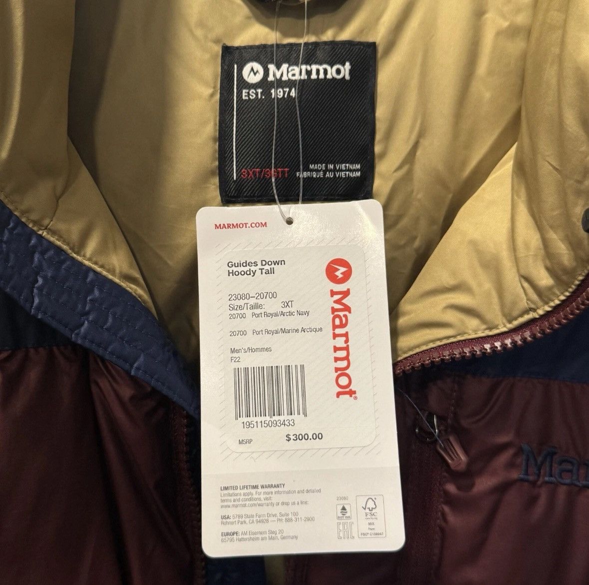 Marmot Marmot Guides Down Hood Port Royal/Marine 23080-20700 Jacket Size US XXL / EU 58 / 5 - 7 Thumbnail