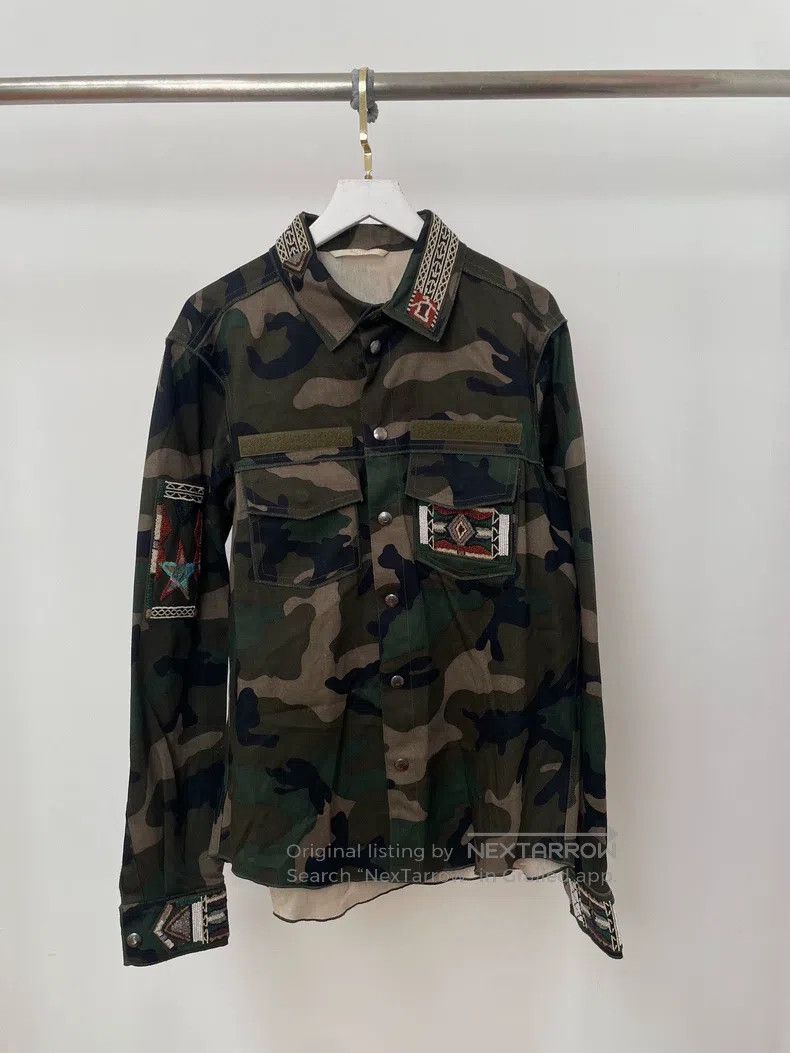 Valentino Valentino Beaded camouflage top jacket Size L / US 10 / IT 46 - 1 Thumbnail