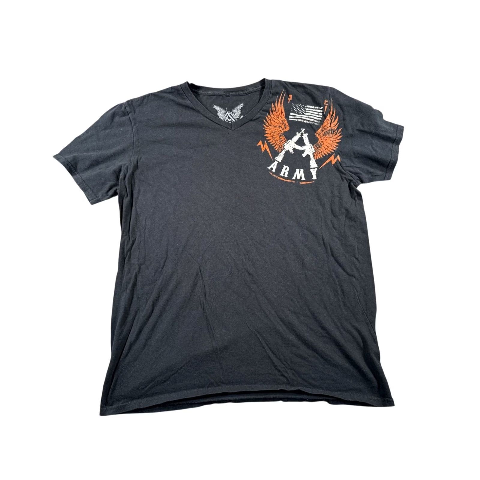 Affliction Apprime American Soldier Army Flag Shirt Mens Large Affliction Style Size US L / EU 52-54 / 3 - 2 Thumbnail
