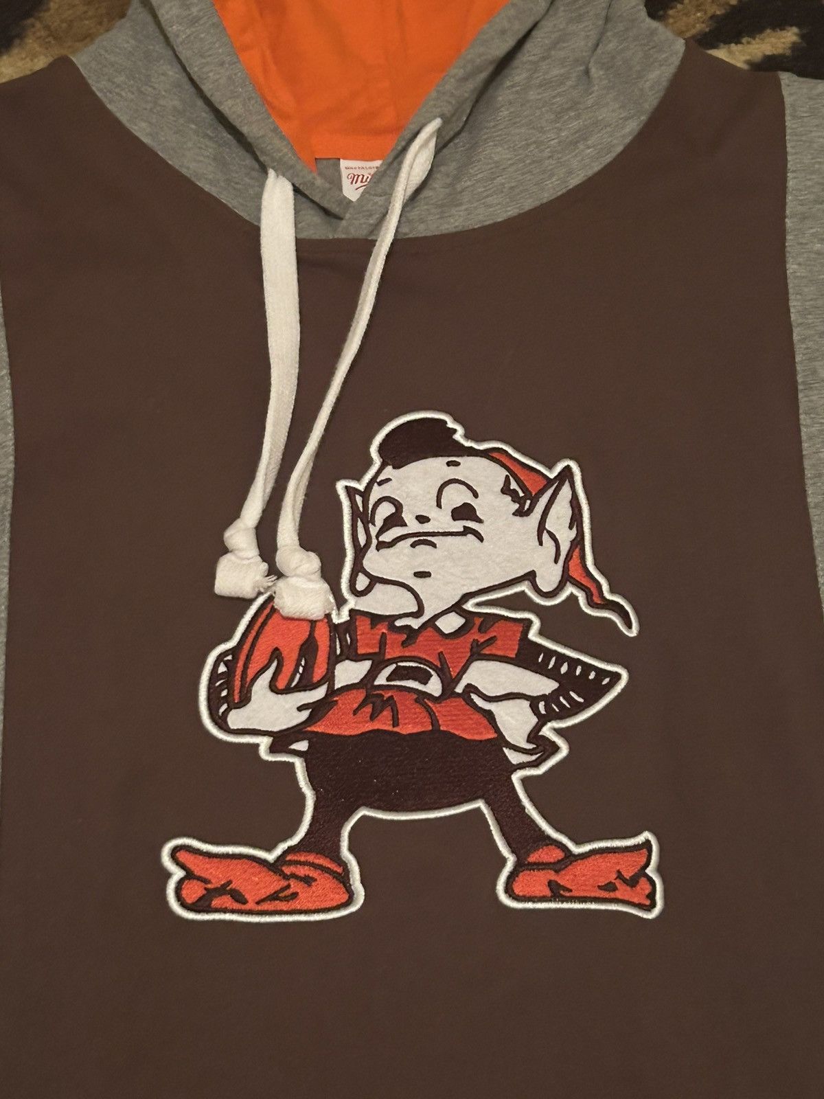 Mitchell & Ness Cleveland Browns The Elf Hoodie XL Retro NFL Brown Orange Size US XL / EU 56 / 4 - 3 Thumbnail
