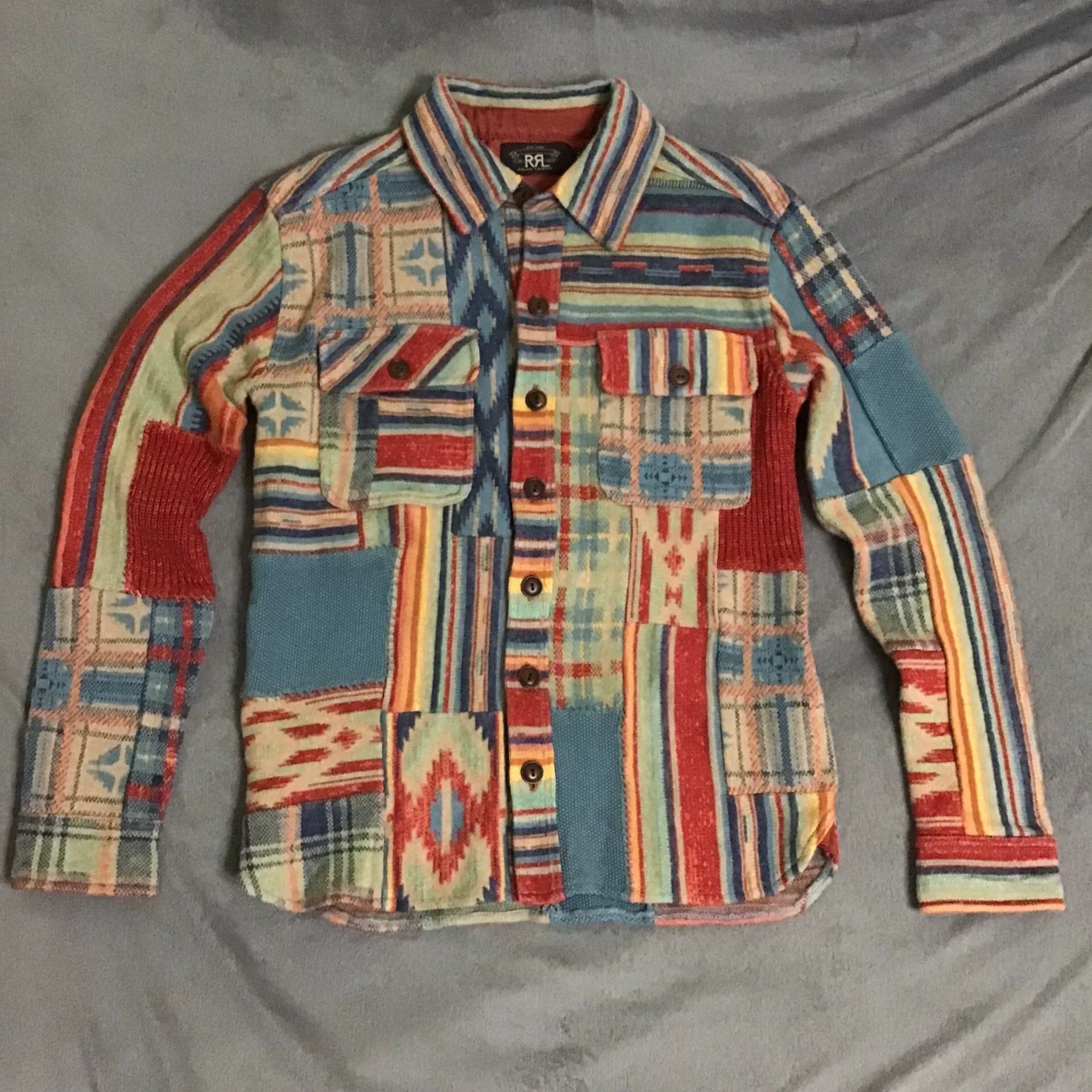 RRL Ralph Lauren RRL Ralph Lauren Patchwork Shirt Size US XS / EU 42 / 0 - 1 Thumbnail