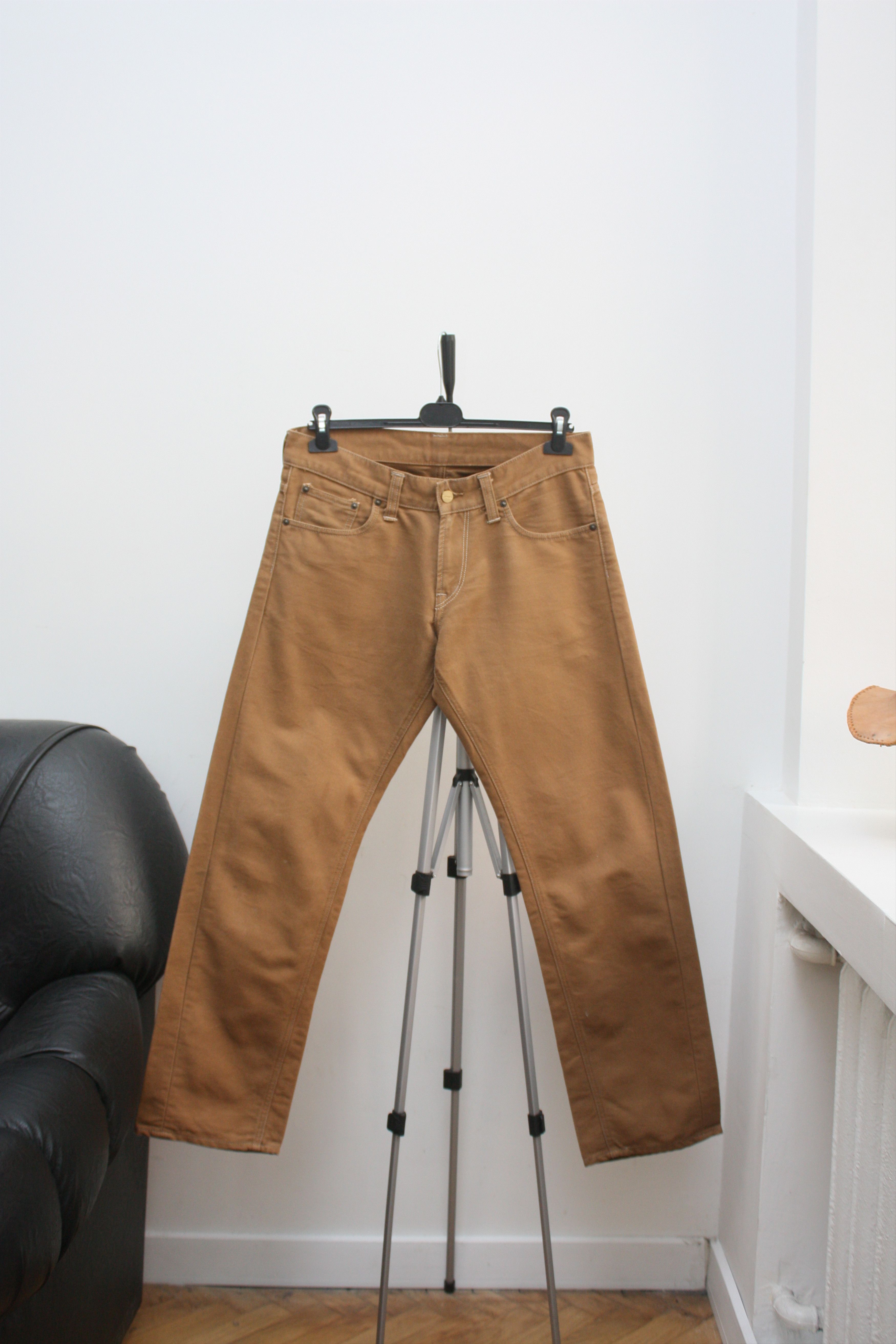 Carhartt Wip Carhartt WIP Bronco Pant Mustard Beige 31x32 Size US 31 - 3 Thumbnail