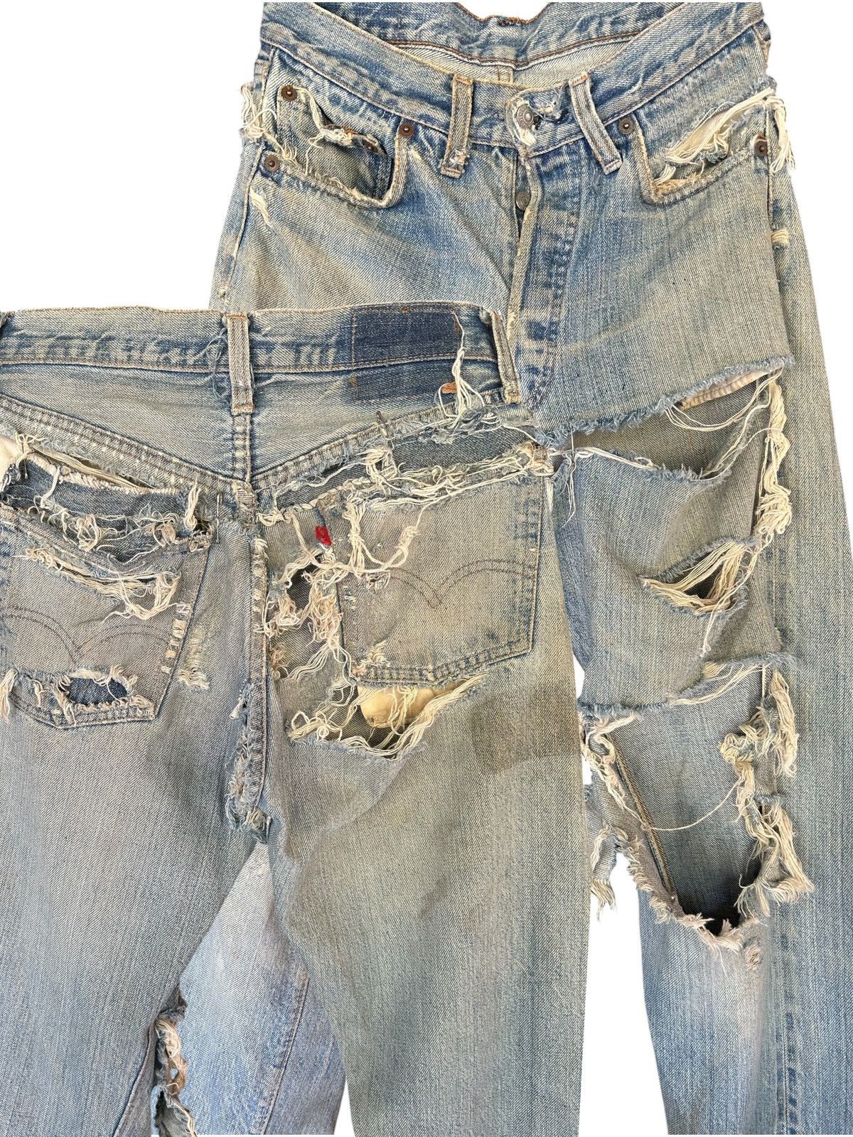 Levi's 60s-70s THRASHED Levi's 6 Selvedge Vintage Denim Jeans Size US 28 / EU 44 - 1 Thumbnail