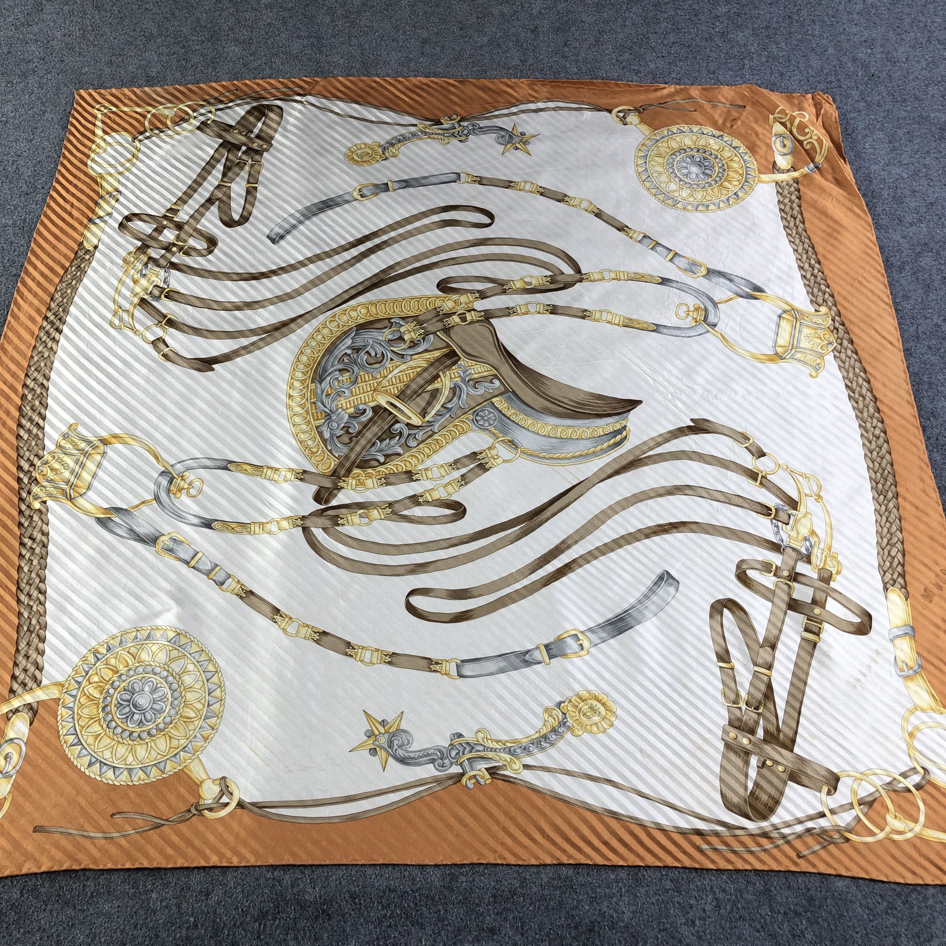 Vintage Top Kapi Luxury Design Silk Scarf M476 Size ONE SIZE - 1 Thumbnail