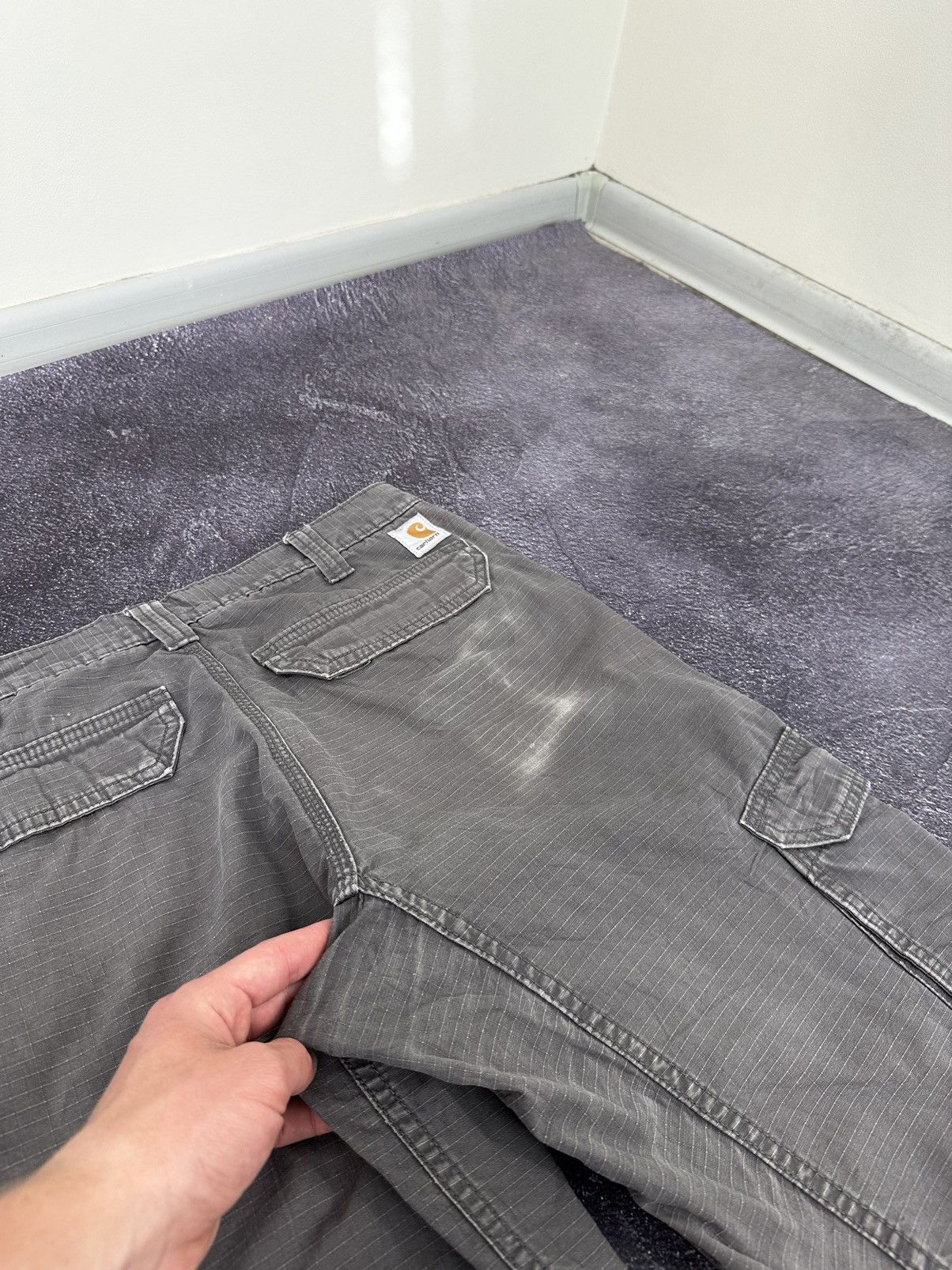 Carhartt Vintage Carhartt Cargo Hype USA Baggy Faded Opium Work Pants Size US 34 / EU 50 - 8 Thumbnail