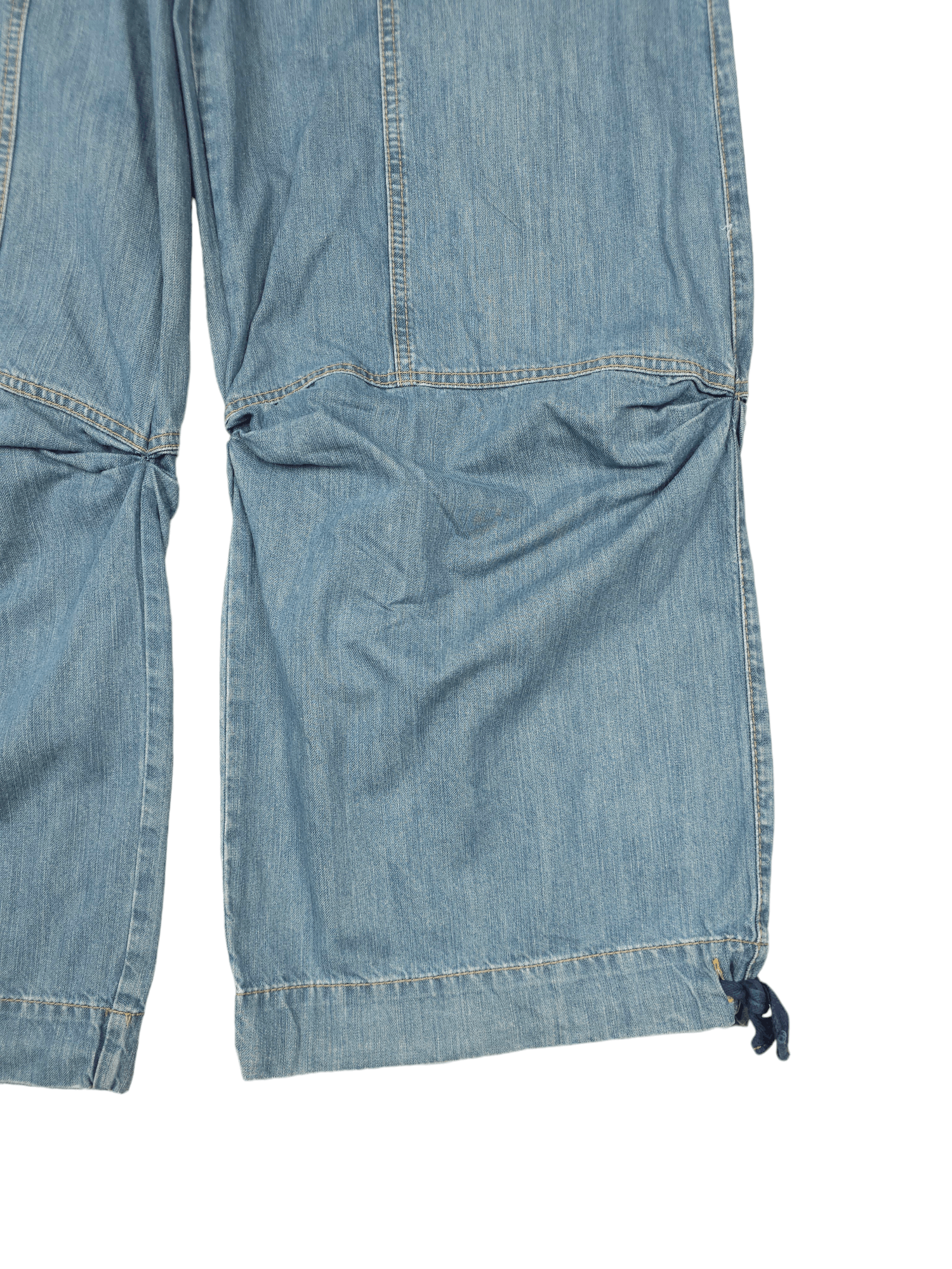 Japanese Brand × Vintage 💎 38/32 Crazy Y2K Baggy Cargo Oversized Denim Jeans Size US 38 / EU 54 - 10 Thumbnail