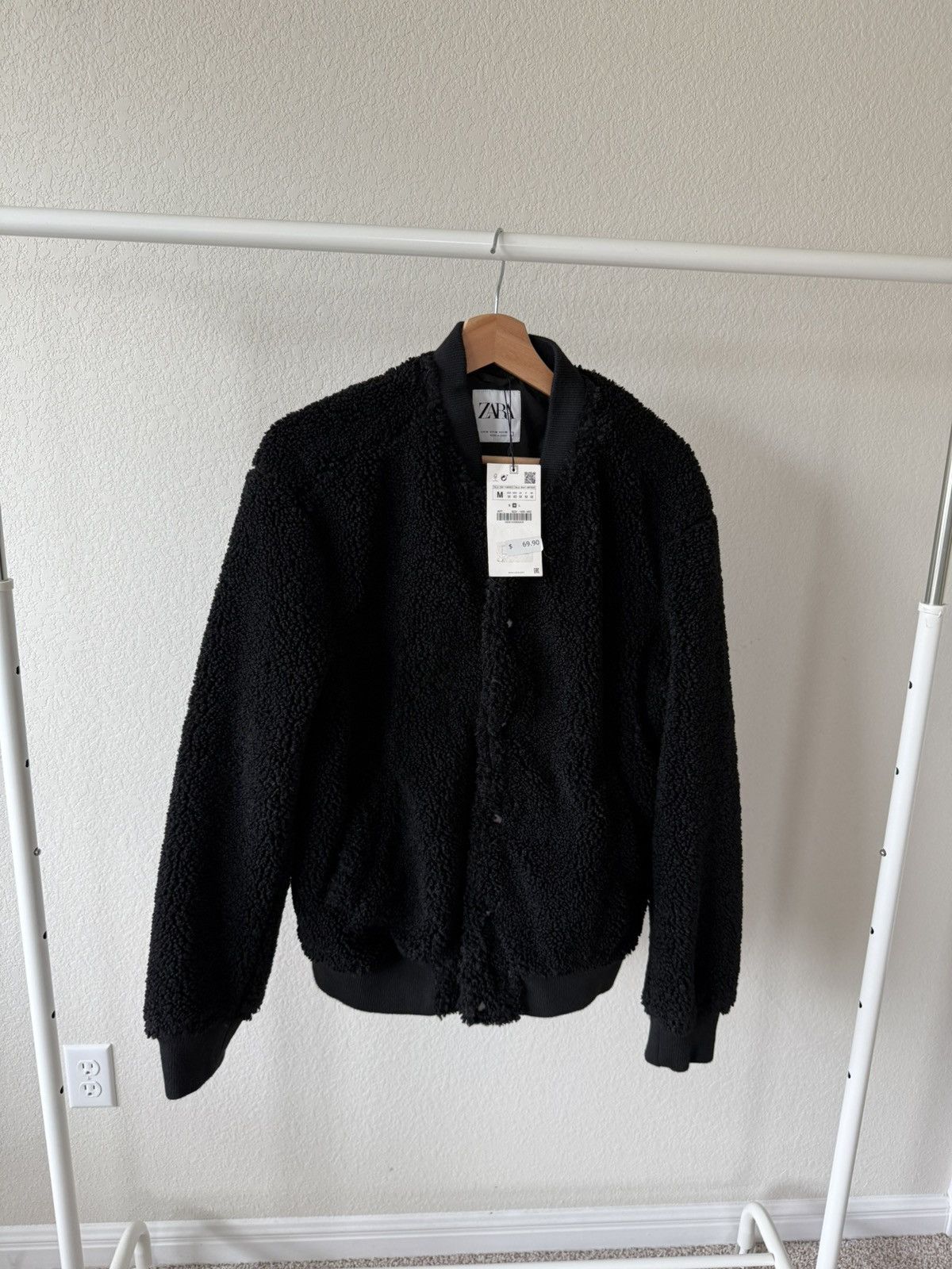 Zara Fleece Button-Up Bomber Jacket Size US M / EU 48-50 / 2 - 7 Thumbnail