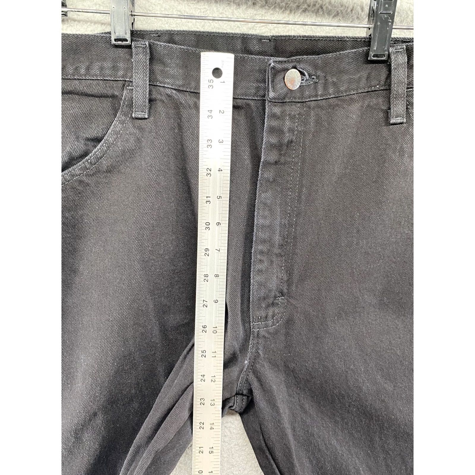 Denime VINTAGE Rustler Jeans 90s Black Denim Straight Leg Mens Tag Size 40x30 40 Men's 5-Pocket Design Slim? Size US 40 / EU 56 - 5 Thumbnail