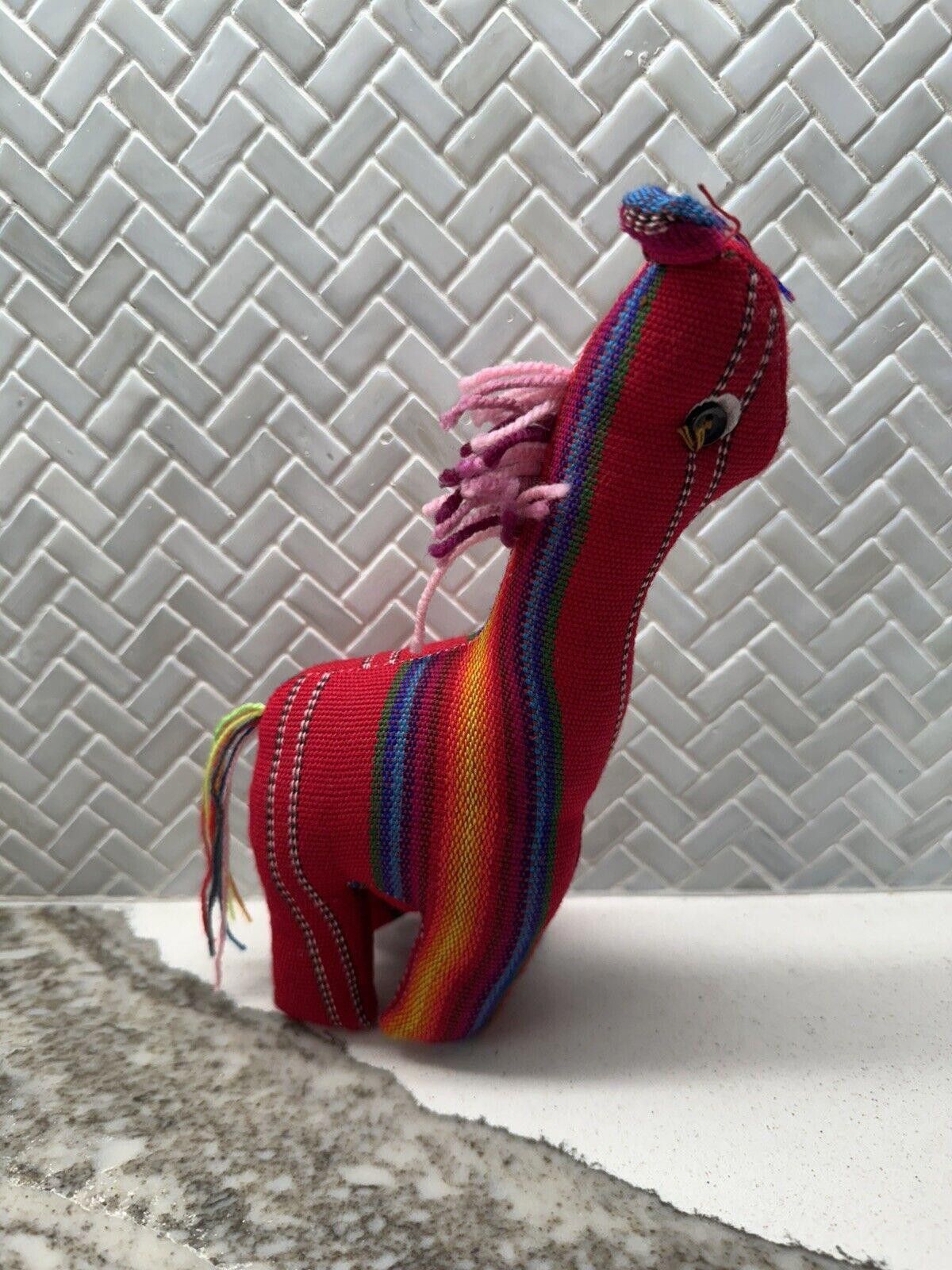 Handmade Handmade Guatemalen / Salvadorian Stuffed Llama Toy Striped Size ONE SIZE - 2 Thumbnail