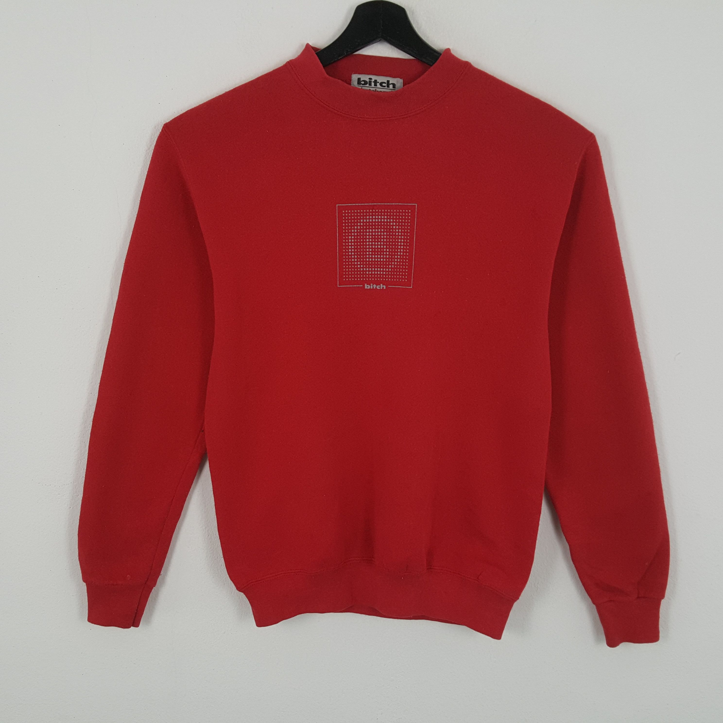 Vintage BITCH SKATEBOARDS Center Box Design Sweatshirt Size US XS / EU 42 / 0 - 1 Thumbnail