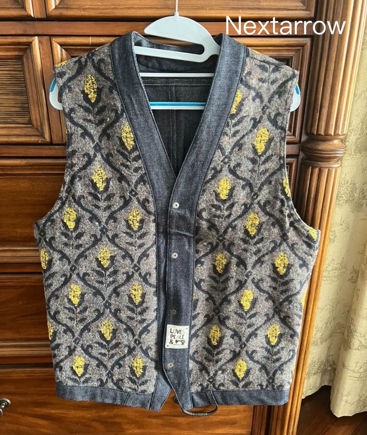 Kapital Kapital Cowboy Corn Pattern Wool Double sided Vest Size US L / EU 52-54 / 3 - 1 Thumbnail